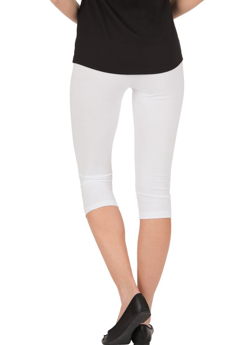 Trigema Leggings TRIGEMA Leggings 3/4 mit Kristallsteinen (1-tlg)