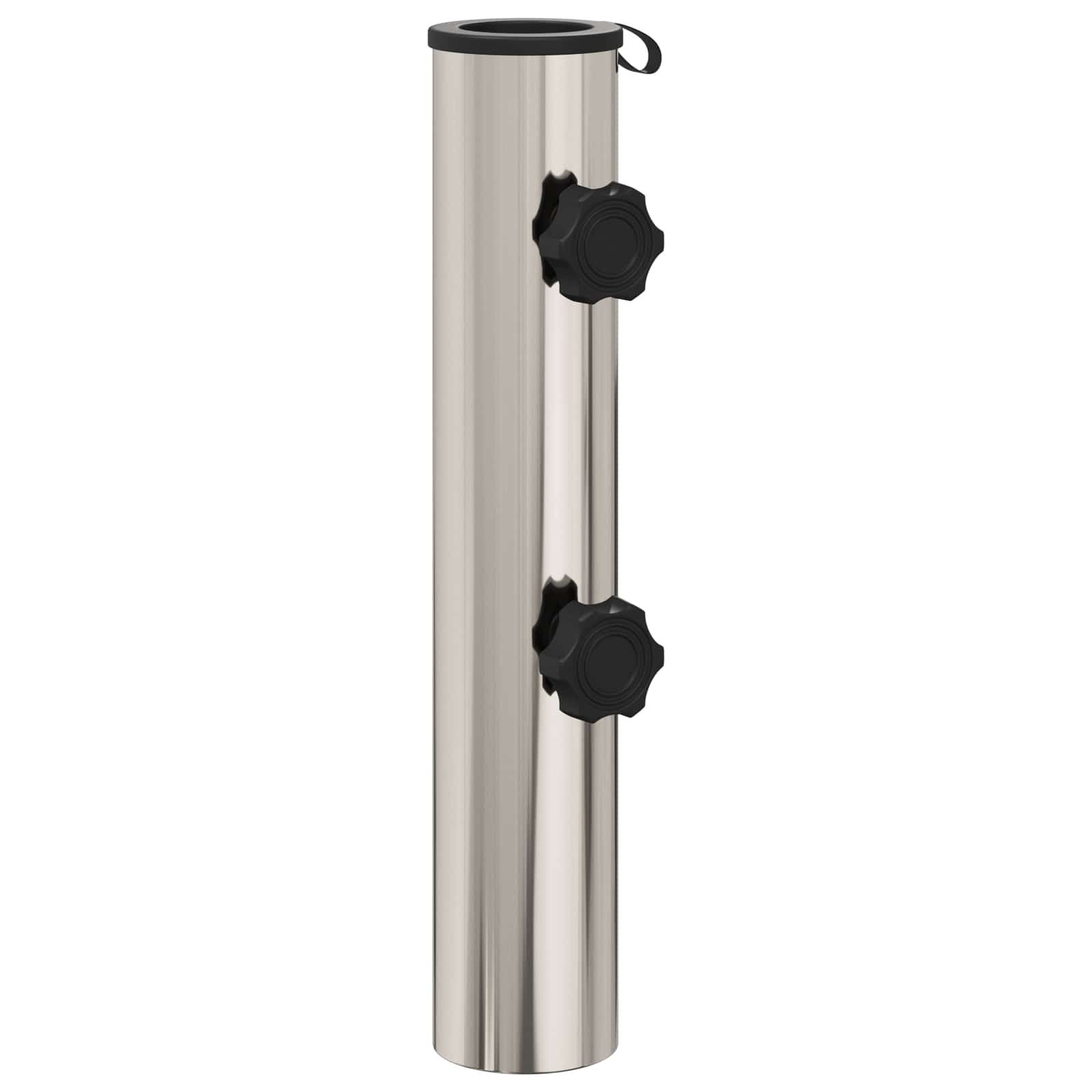 vidaXL Schirmhalter Parasol Fußrohr 0.63 kg Natürlicher Edelstahl Edelstahl, 1 tlg.