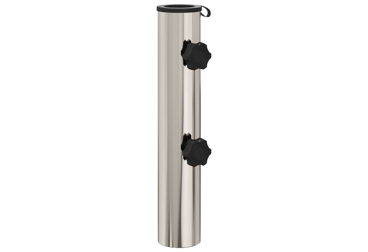 vidaXL Schirmhalter Parasol Fußrohr 0.63 kg Natürlicher Edelstahl Edelstahl, 1 tlg.