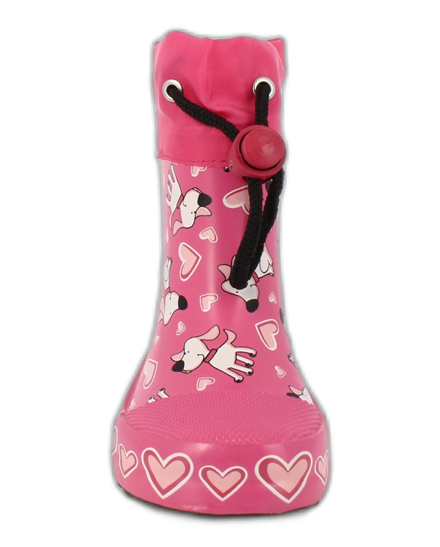 Beck Kleinkinder Gummistiefel Hunde Gummistiefel (lustige Hunde und Herzen, für trockene Füße bei Regen- und Matschwetter) wasserdicht, aus Naturkautschuk, hera – Bild 4 von 5