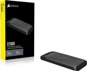 Corsair EX100U Portable USB Storage externe SSD (1 TB) 1600 MB/S Lesegeschwindigkeit, 1500 MB/S Schreibgeschwindigkeit
