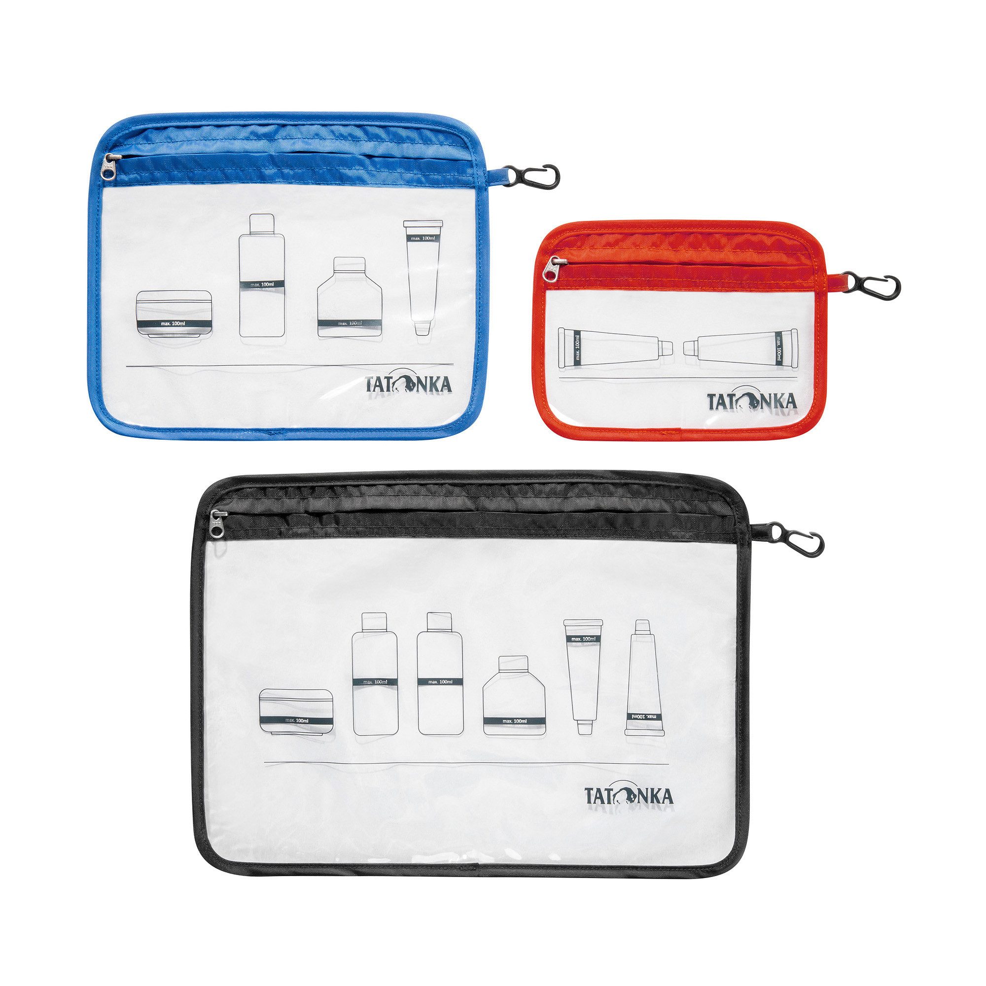 TATONKA® Aufbewahrungstasche Zip Flight Bag Set Flugzeug-Beutel (3 Stück)