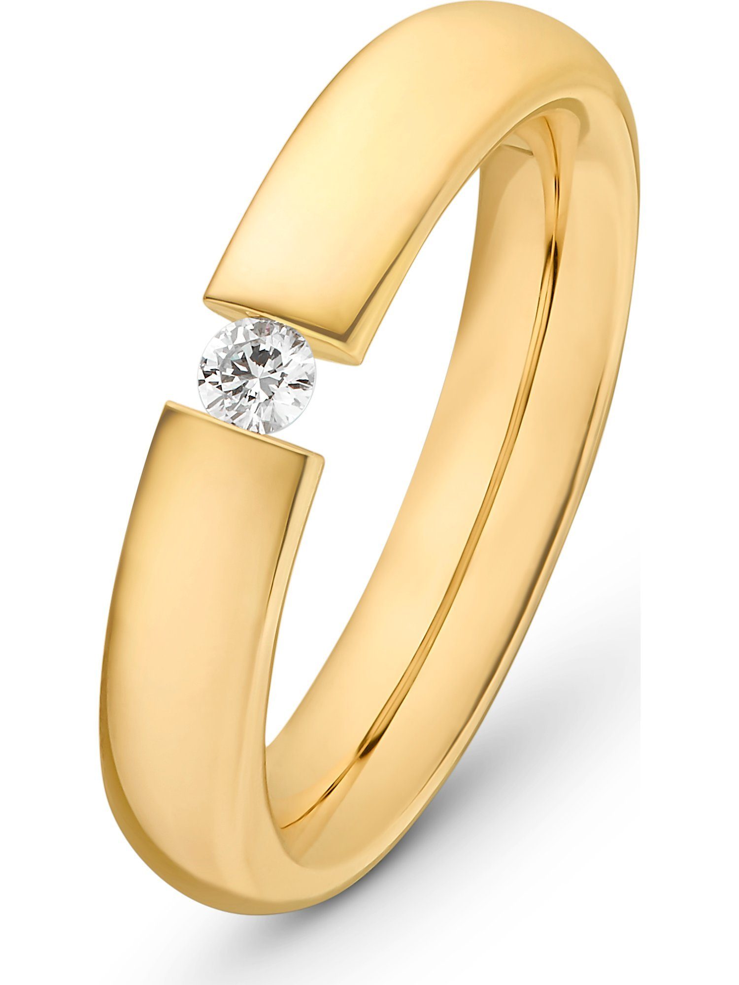 CHRIST Diamantring CHRIST Damen-Damenring 750er Gelbgold 1 Diamant