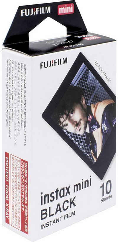 FUJIFILM »Fujifilm Instax Film Mini black frame« Sofortbildkamera
