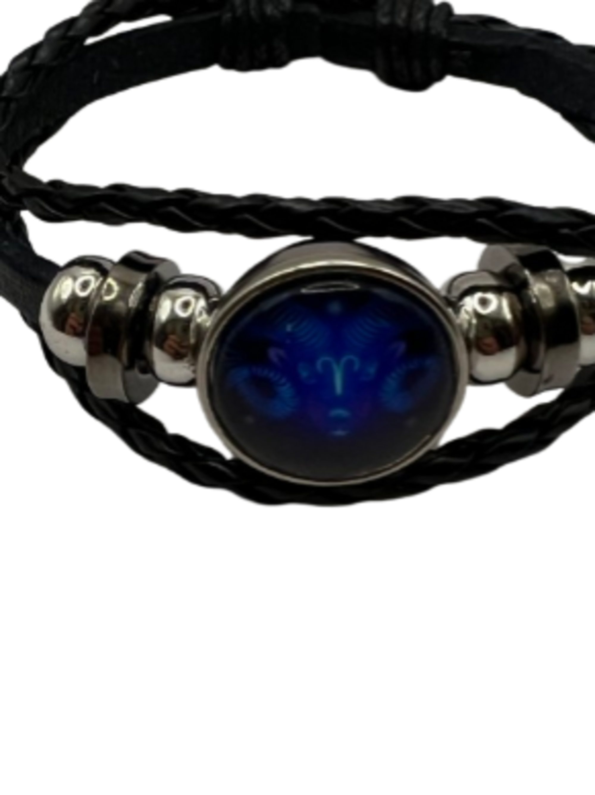 Armband im Armband Gravur Stelby mit Gravur 3D Widder Glas Sternzeichen mit