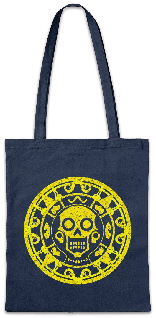 Urban Backwoods Beuteltasche Aztec Skull Symbol Stofftasche Art American Indians Tribe Native (1-tlg), Azteken TattooTotenkopf Indians