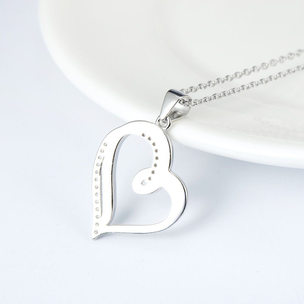 Schmuck-Elfe Kette mit Anhänger Herz Liebe, 925 Silber