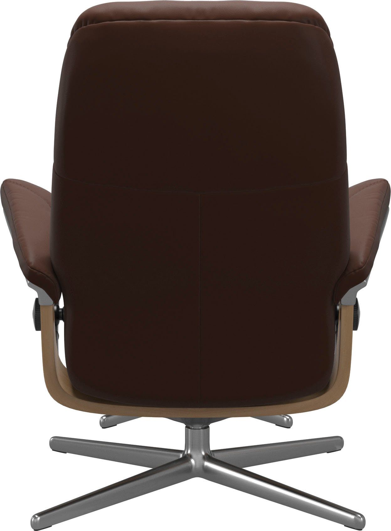Stressless® Relaxsessel Consul (Set, Relaxsessel mit Hocker), mit Hocker, mit Cross Base, Größe S, M & L, Holzakzent Eiche