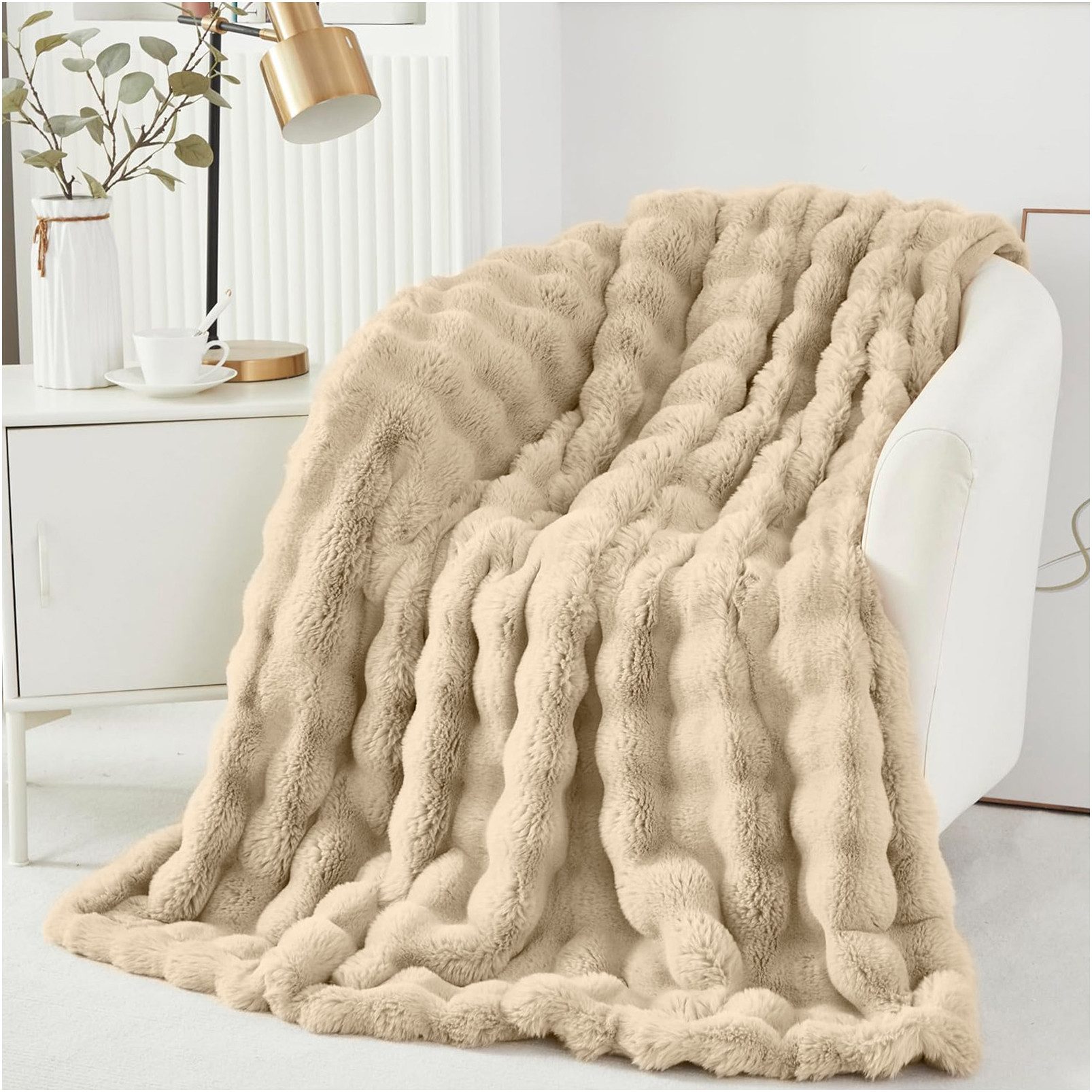 Überwurf Plüsch Flauschig Weiche Kunstfelldecke Sofaüberwurf günstig online kaufen