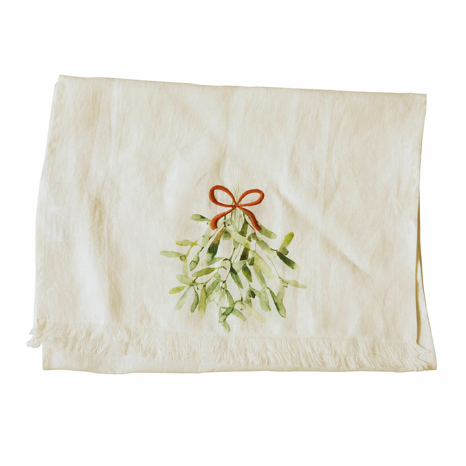 Tischläufer Tischläufer Mistletoe weiß/grün