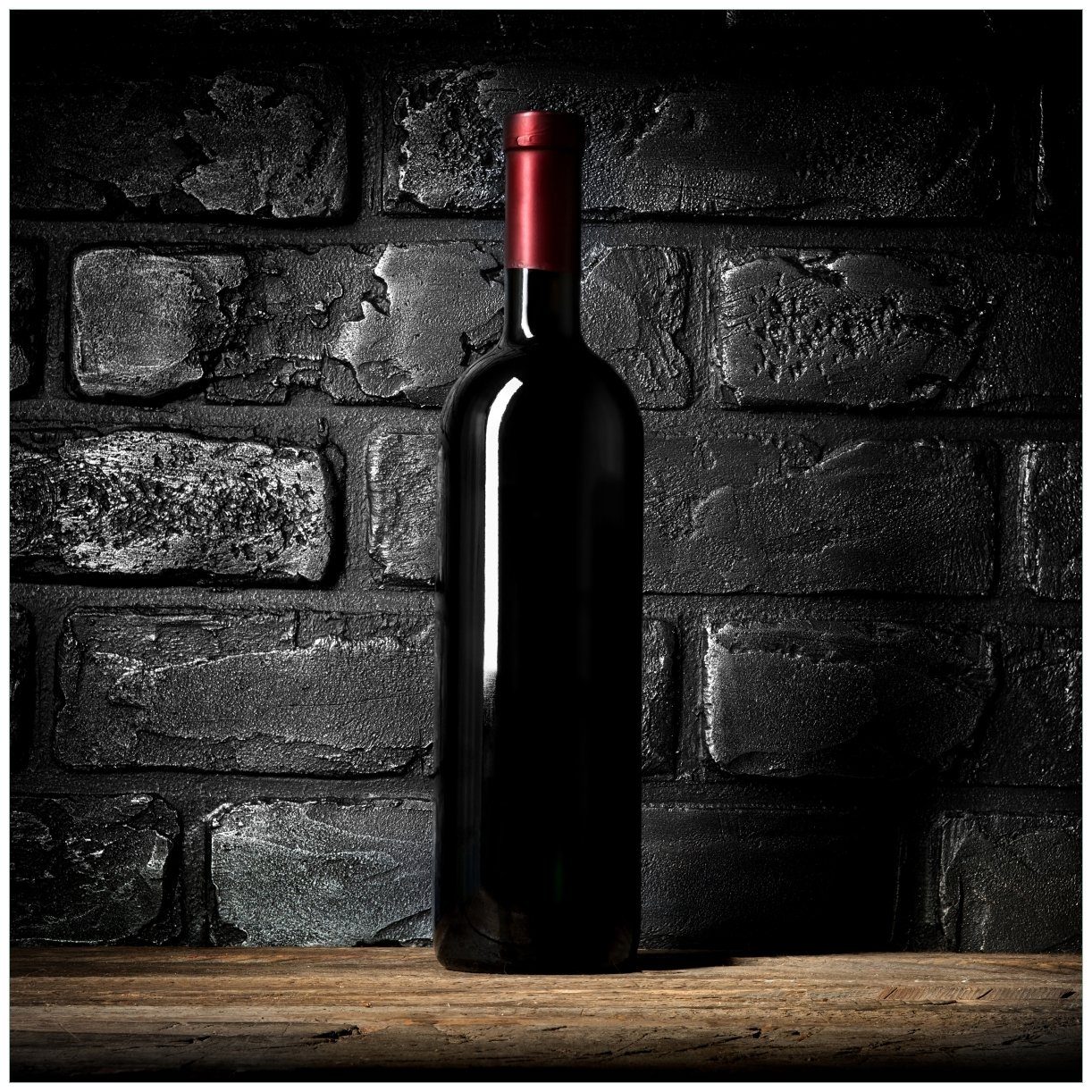 Möbelfolie Rotwein-Flasche am Abend
