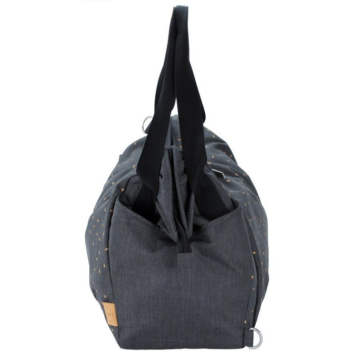 LÄSSIG Wickeltasche Casual Twin Bag Triangle Dark Grey mit Rucksackfunktion und Wickelunterlage; PETA-approved vegan QN10929