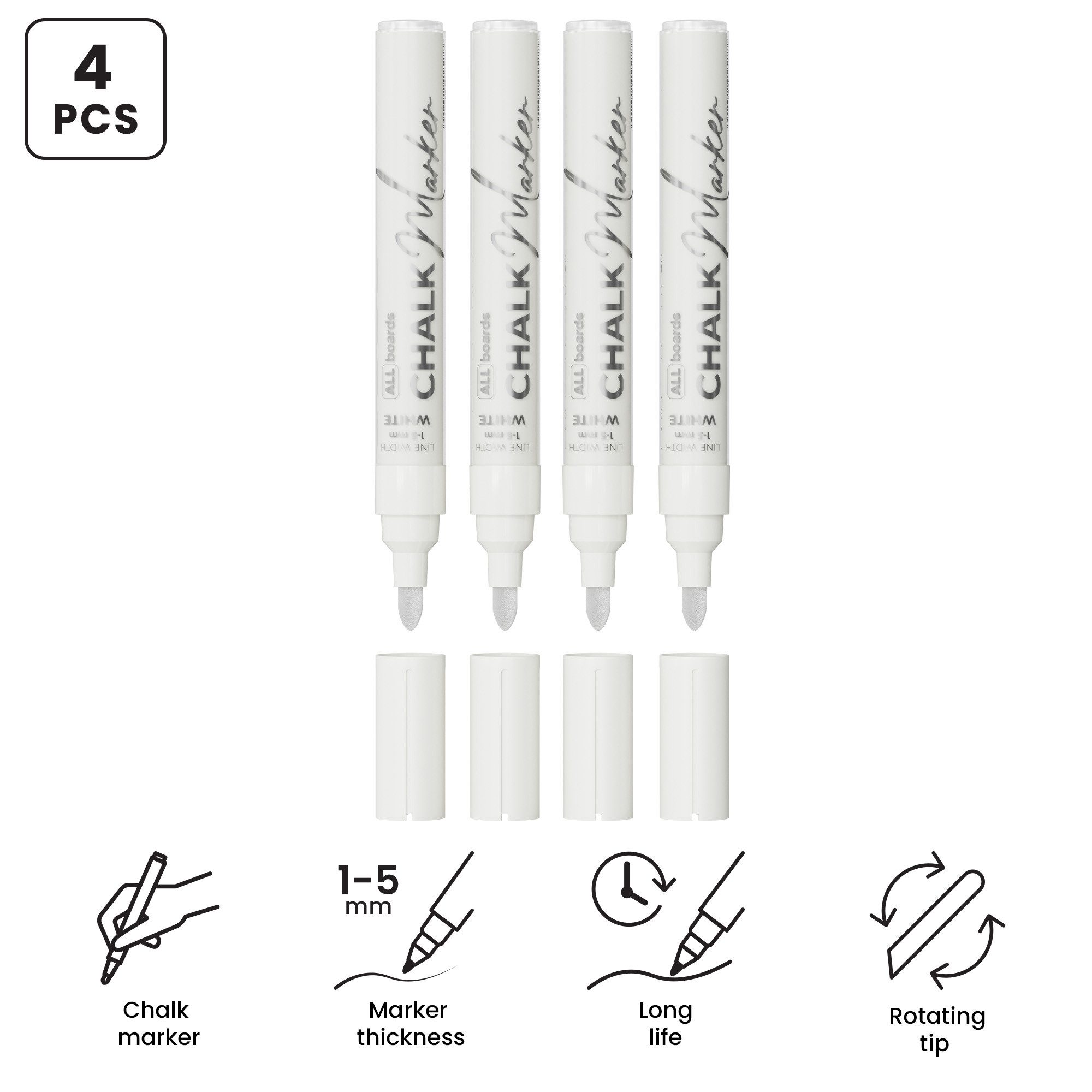ALLboards Whiteboard Marker CM-SET, (4-tlg)