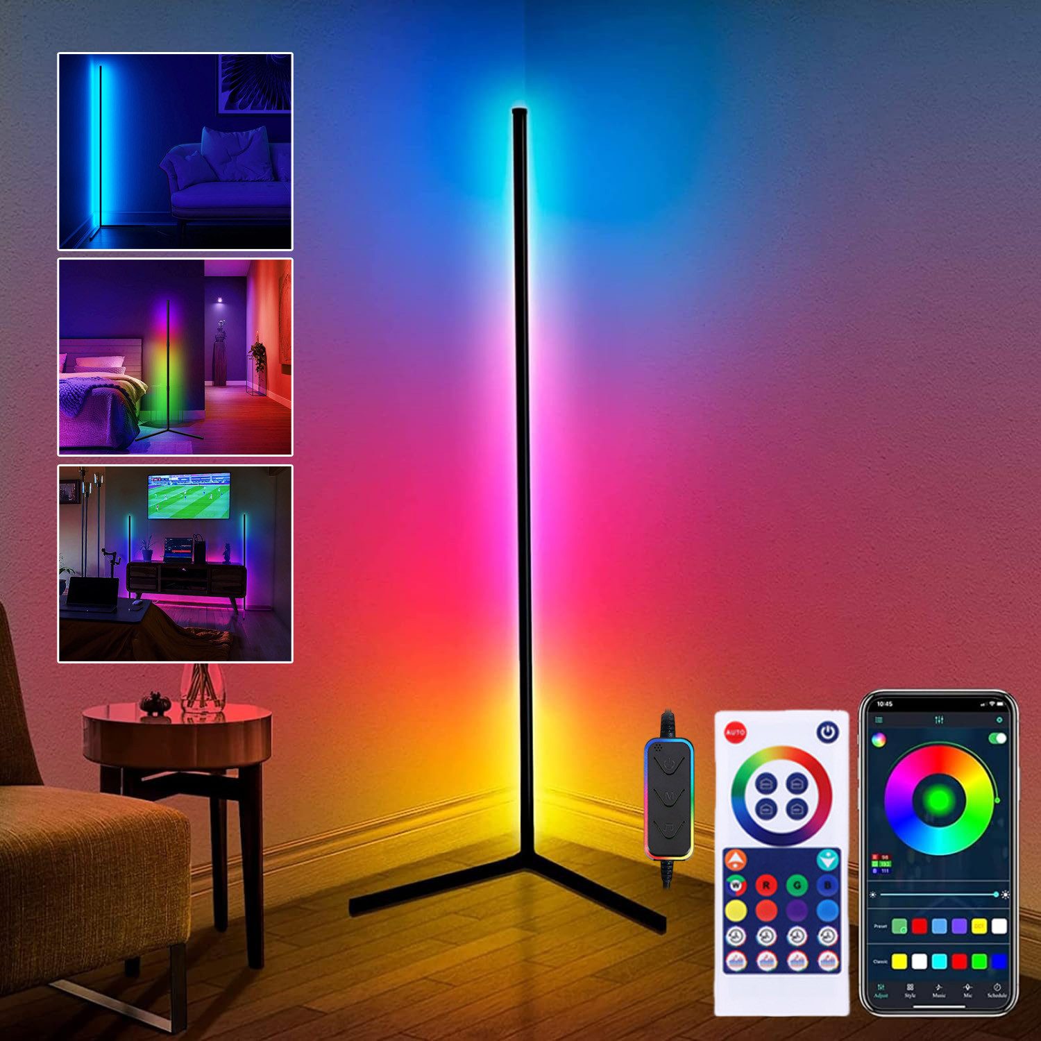 LMaxhome LED Stehlampe Smart RGB Stehleuchte günstig online kaufen
