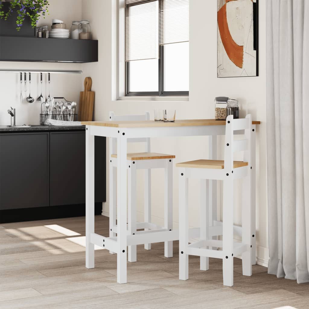vidaXL Essgruppe Barstühle 2 Stk. Weiß günstig online kaufen