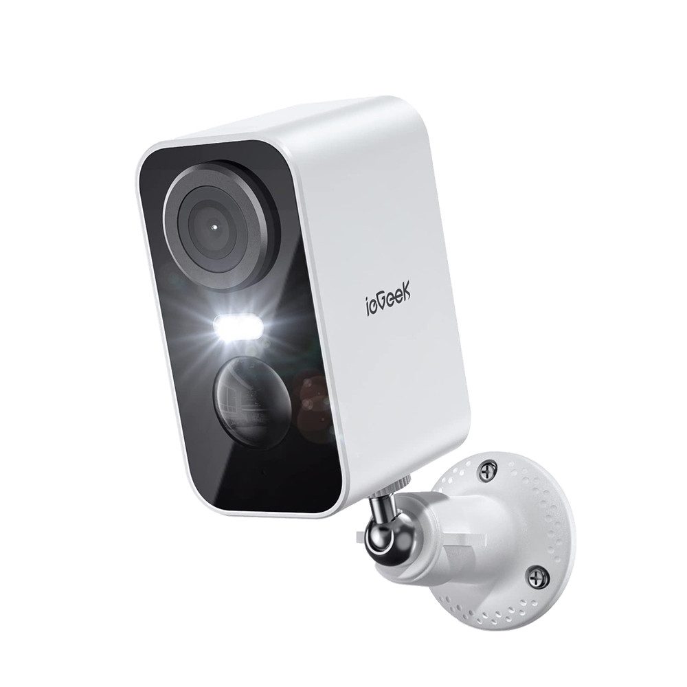 ieGeek Überwachungskamera Überwachungskamera Aussen Akku 2K Kabellose Outdoor WLAN IP Kamera (Aussen, Außenbereich, drinnen, außen/innen, mit Batterie Wiederaufladbare PIR Bewegungsmelder 2,4Ghz WiFi Alexa, IP66 Wasserdicht für Außen Innen,farbige Nachtsicht, Sirene und Lichtalarm)