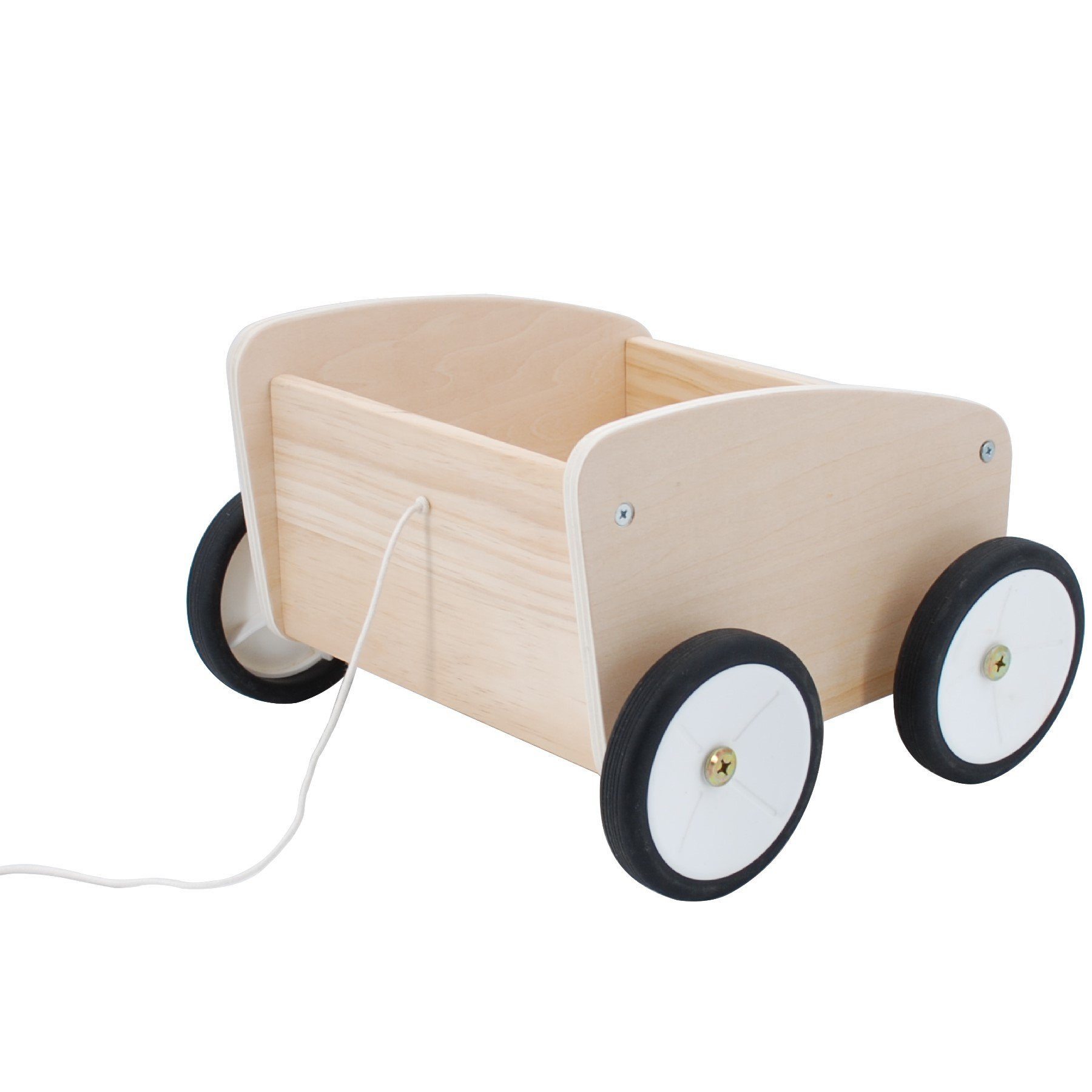 TikTakToo Kinderfahrzeug mit mit Laufrad, aus Dreirad, Spielset), komplettes Lauflernhilfe und Sitzroller FSC-Holz, aus Gummilaufringen Roller, Motorikspielzeug Holz, Anhänger (2-tlg
