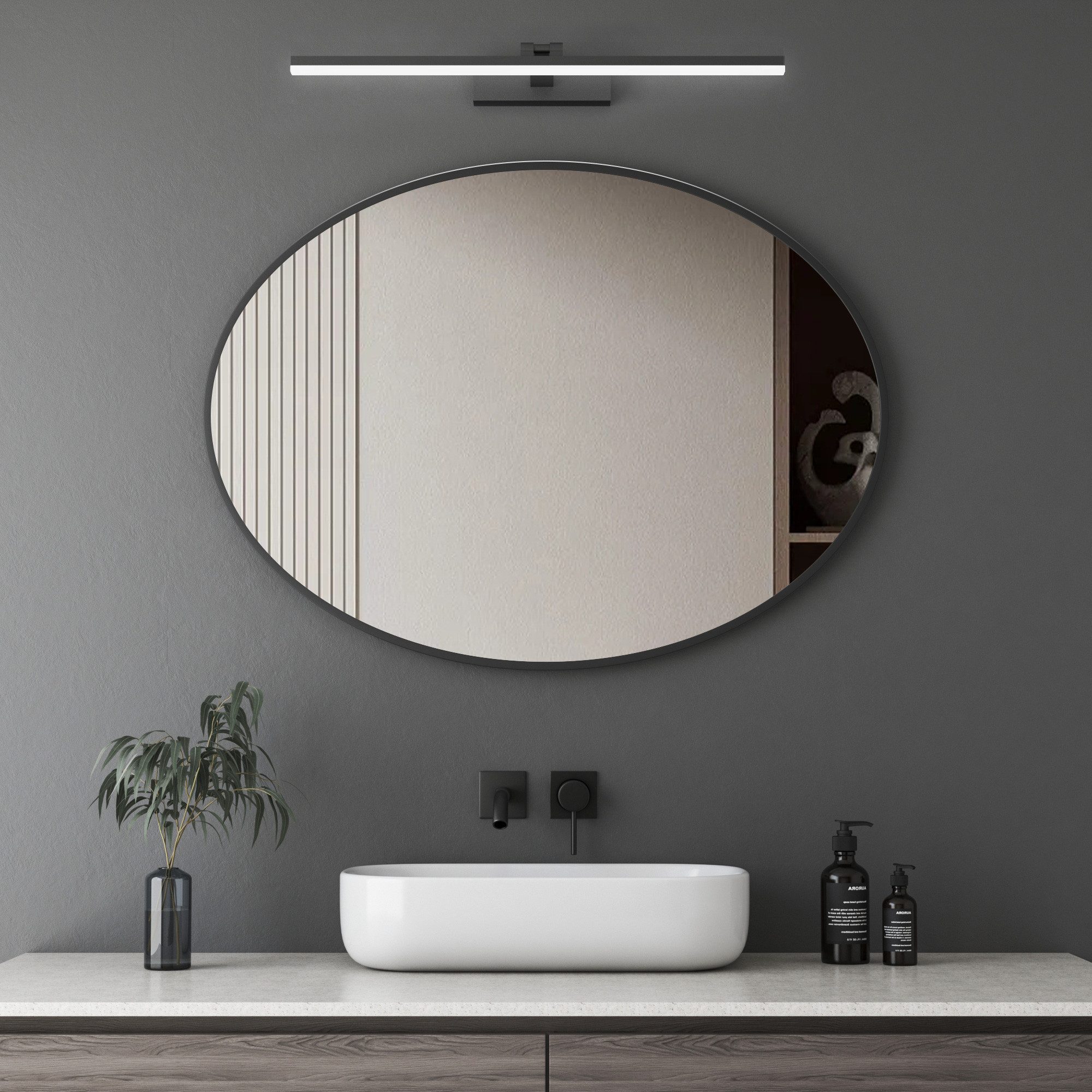 WDWRITTI Badspiegel Oval 80x60 70x50 mit günstig online kaufen