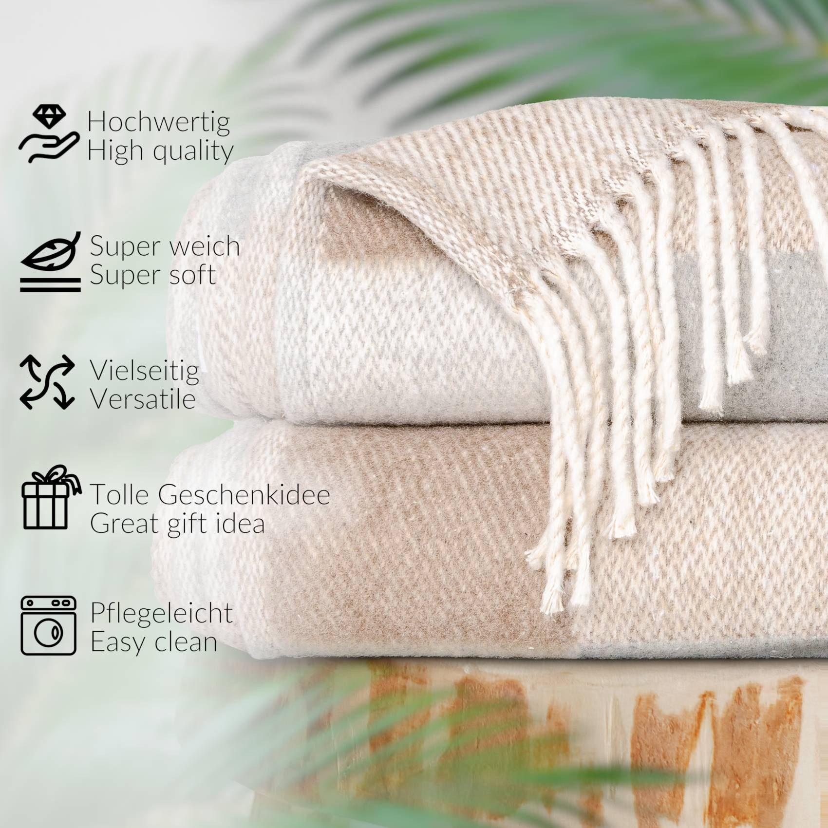 Plaid Boris Tagesdecke hochwertige Kuscheldecke Wohndecke Reisedecke, ANRO, günstig online kaufen