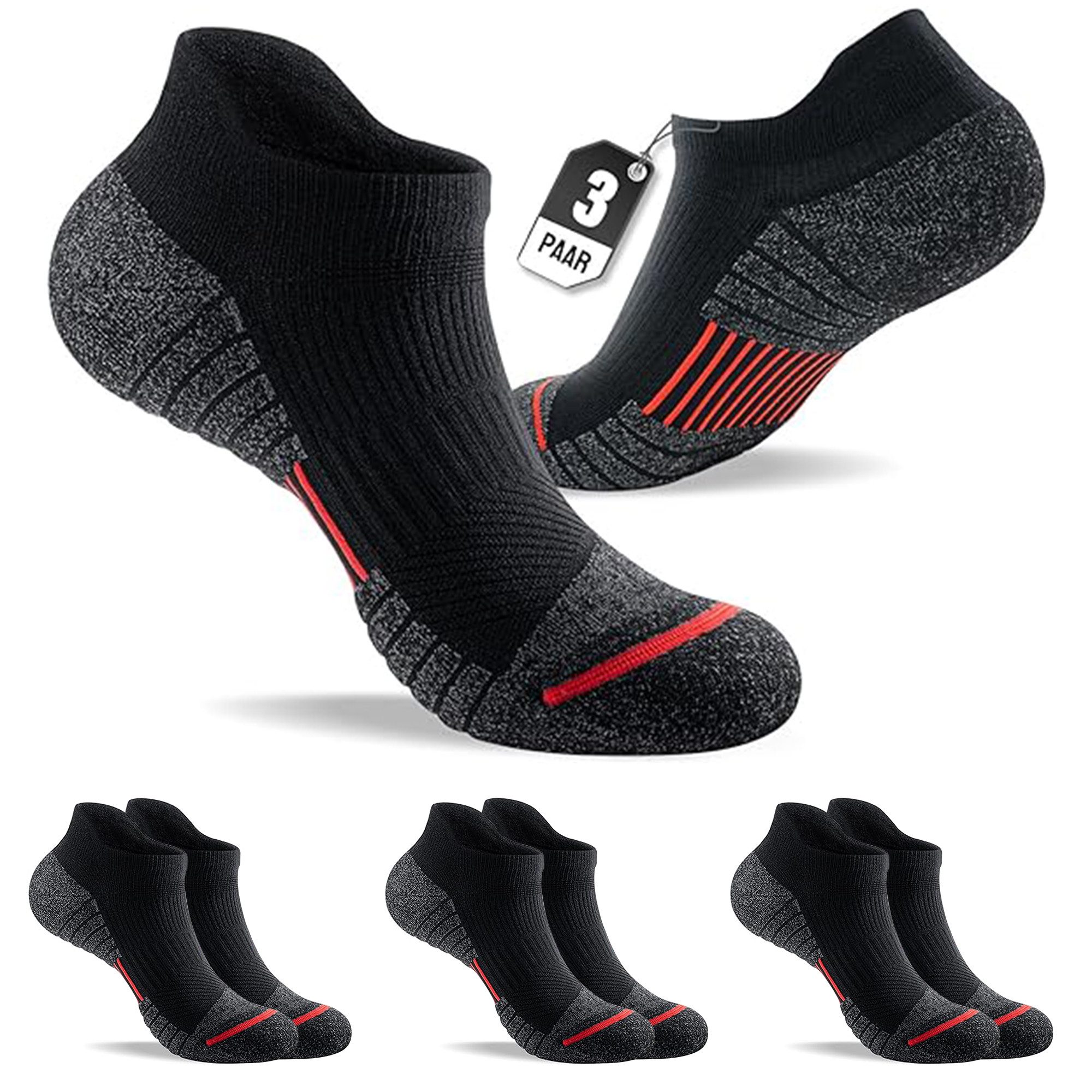 BRAIDOL Kurzsocken 3 Paar Sneaker Socken günstig online kaufen