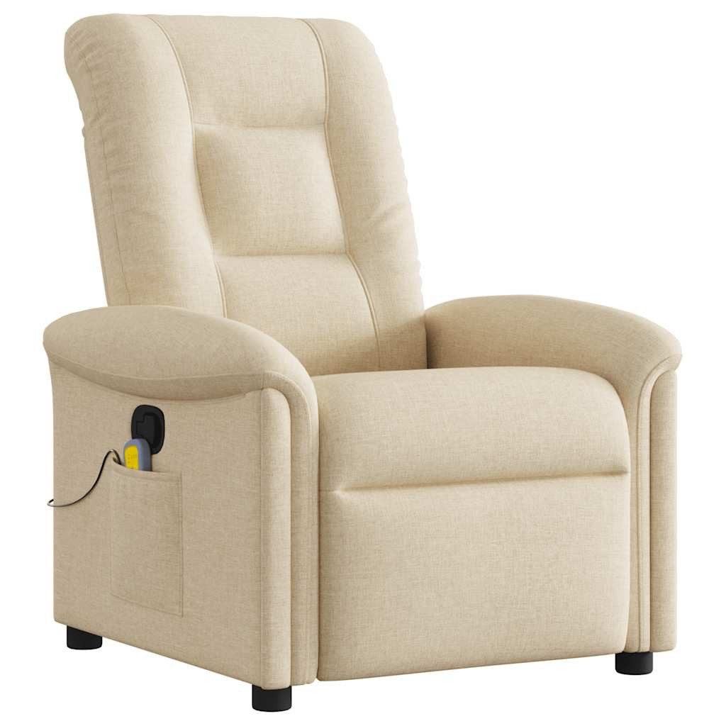 vidaXL Sessel Massagesessel Creme Stoff (1-St) günstig online kaufen