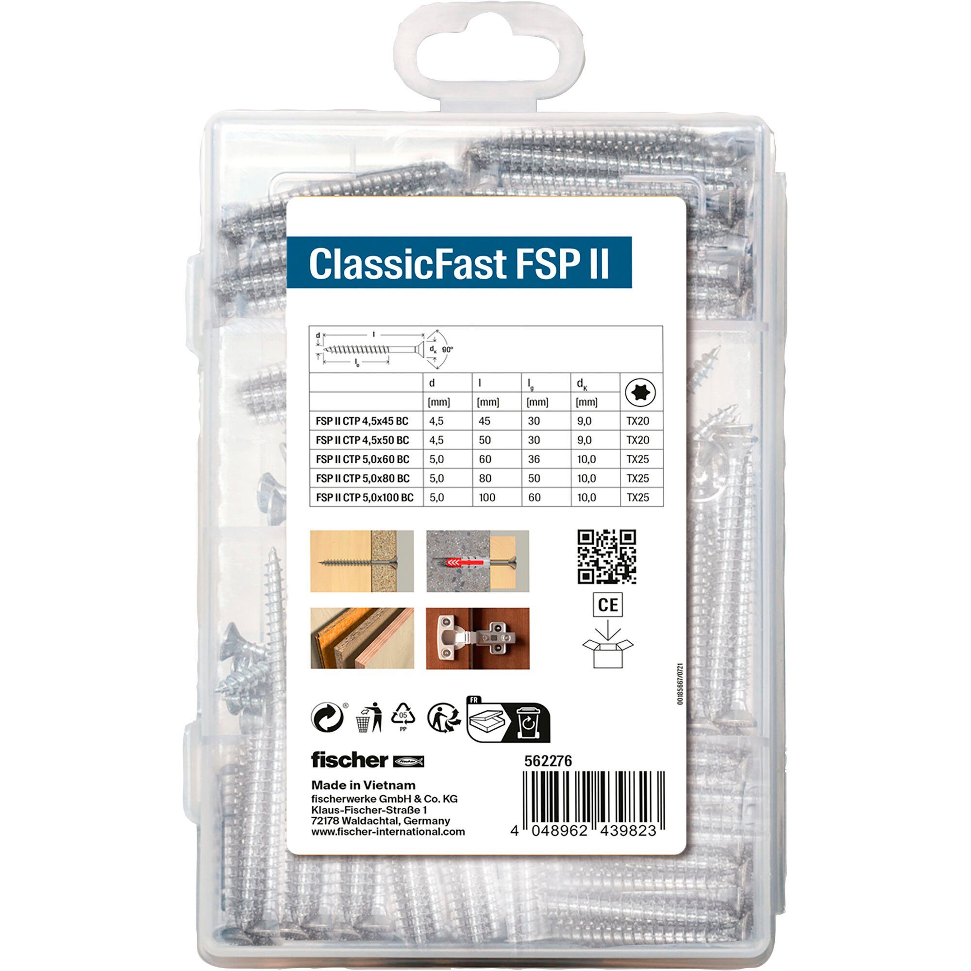 Fischer Bauschraube fischer Meister-Box ClassicFast SK TG TX, 4,5 -
