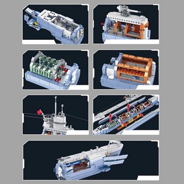 PANLOS Konstruktionsspielsteine Panlos 628011 VIIC Submarine U-Boot 6.712 Teile, (6712 St)