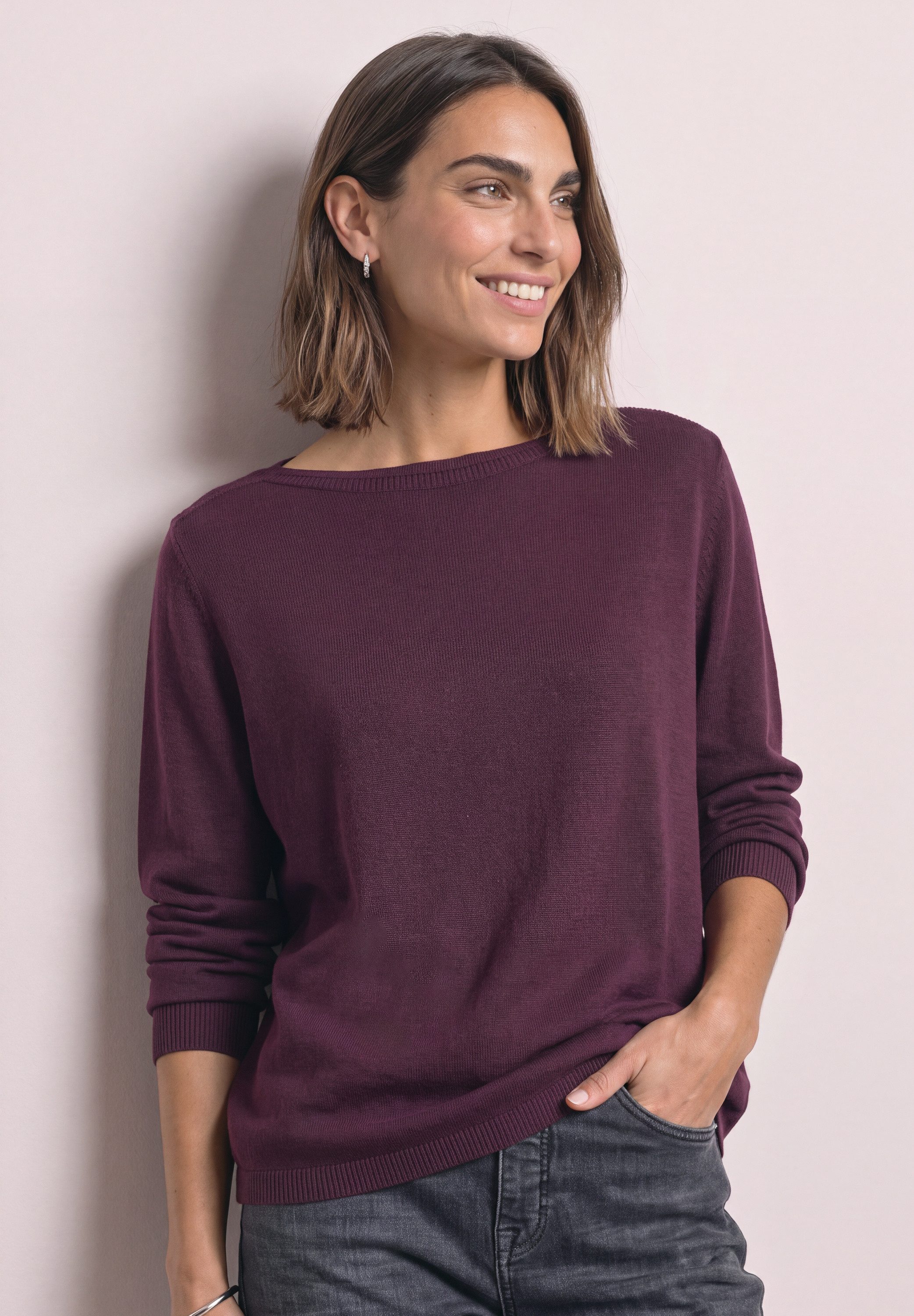 STREET ONE Strickpullover mit U-Boot-Ausschnitt