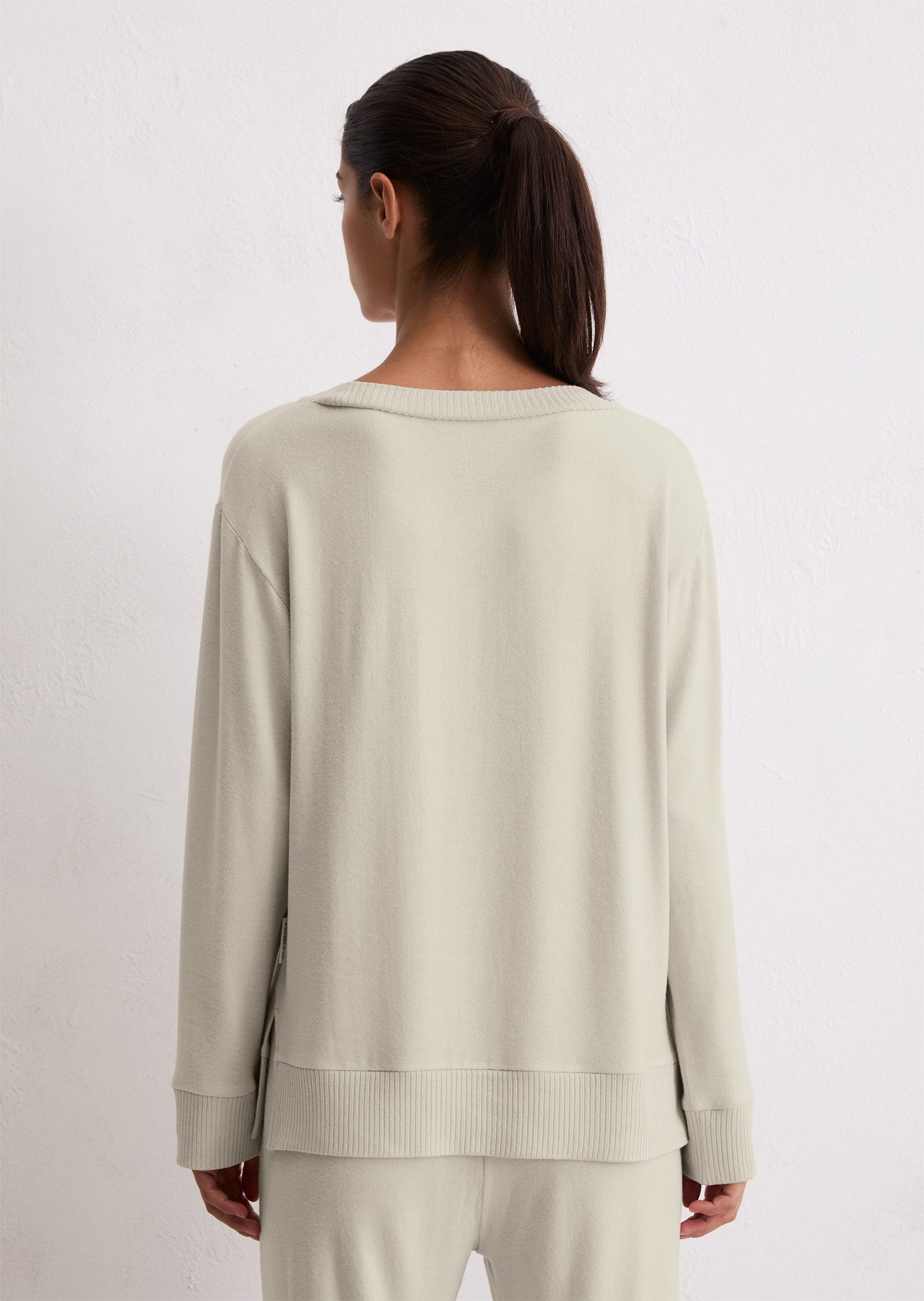 Marc O'Polo Longsleeve weiter Rundhalsausschnitt, weich, leicht, lange Ärmel