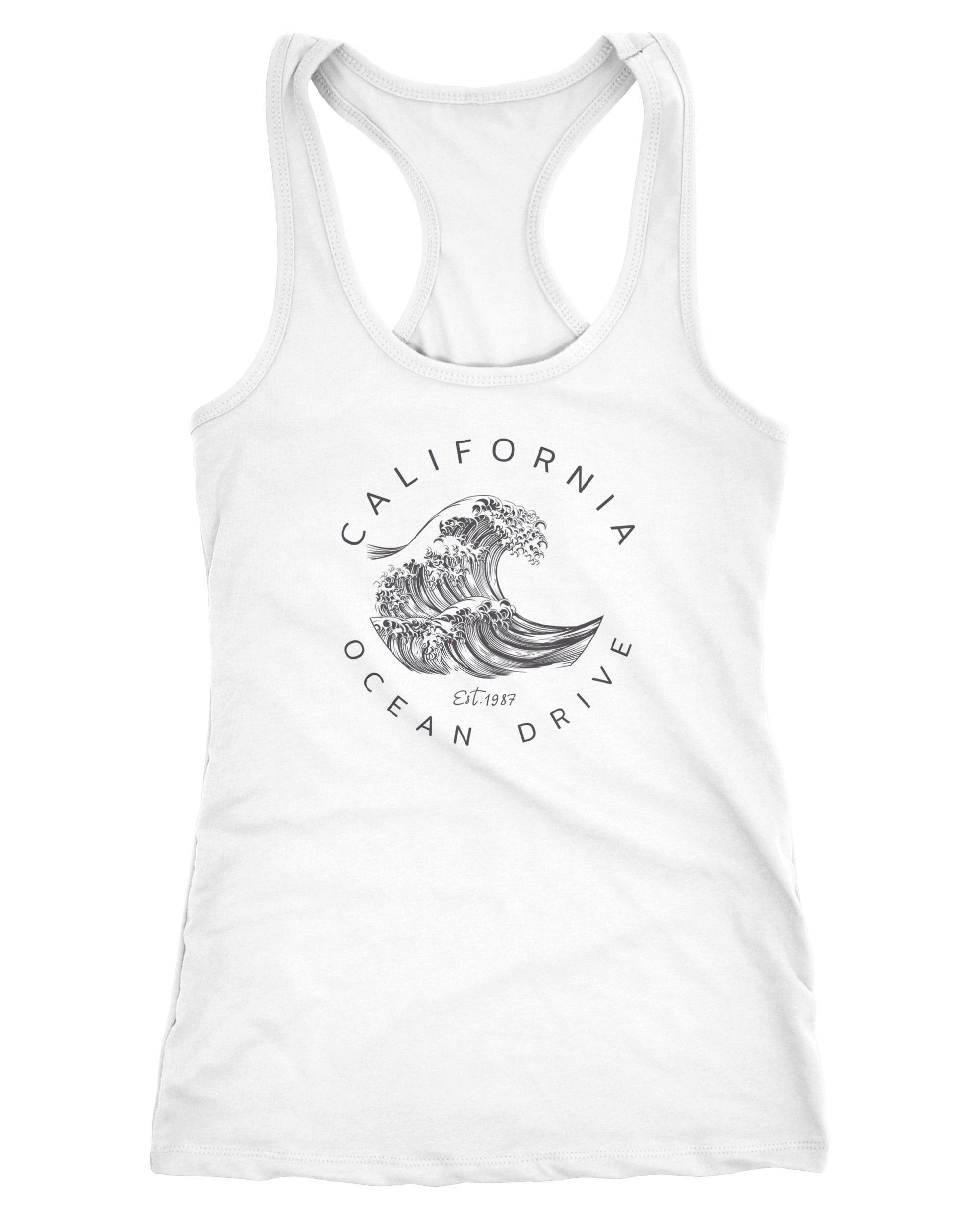 Neverless Tanktop Damen Tank-Top Welle Wave günstig online kaufen
