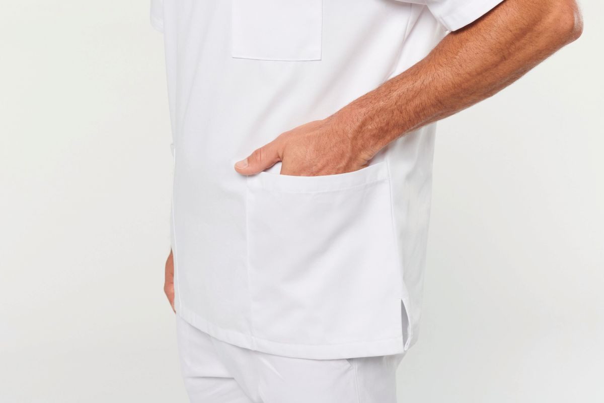 WK. Designed To Work Arztkittel Kurzärmlige Unisex-Tunika aus Baumwollpolyester