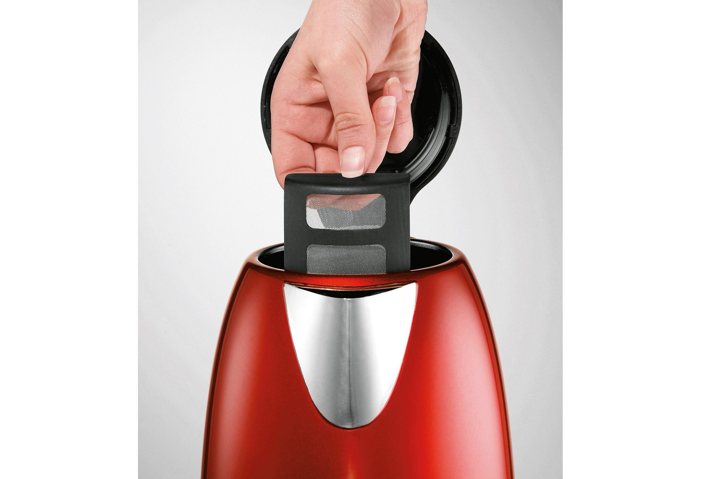 Moulinex Wasserkocher BY5305 Subito, 1,7 l, abnehmbarer Antikalk-Filter, 360° drehbare Basis, Edelstahl