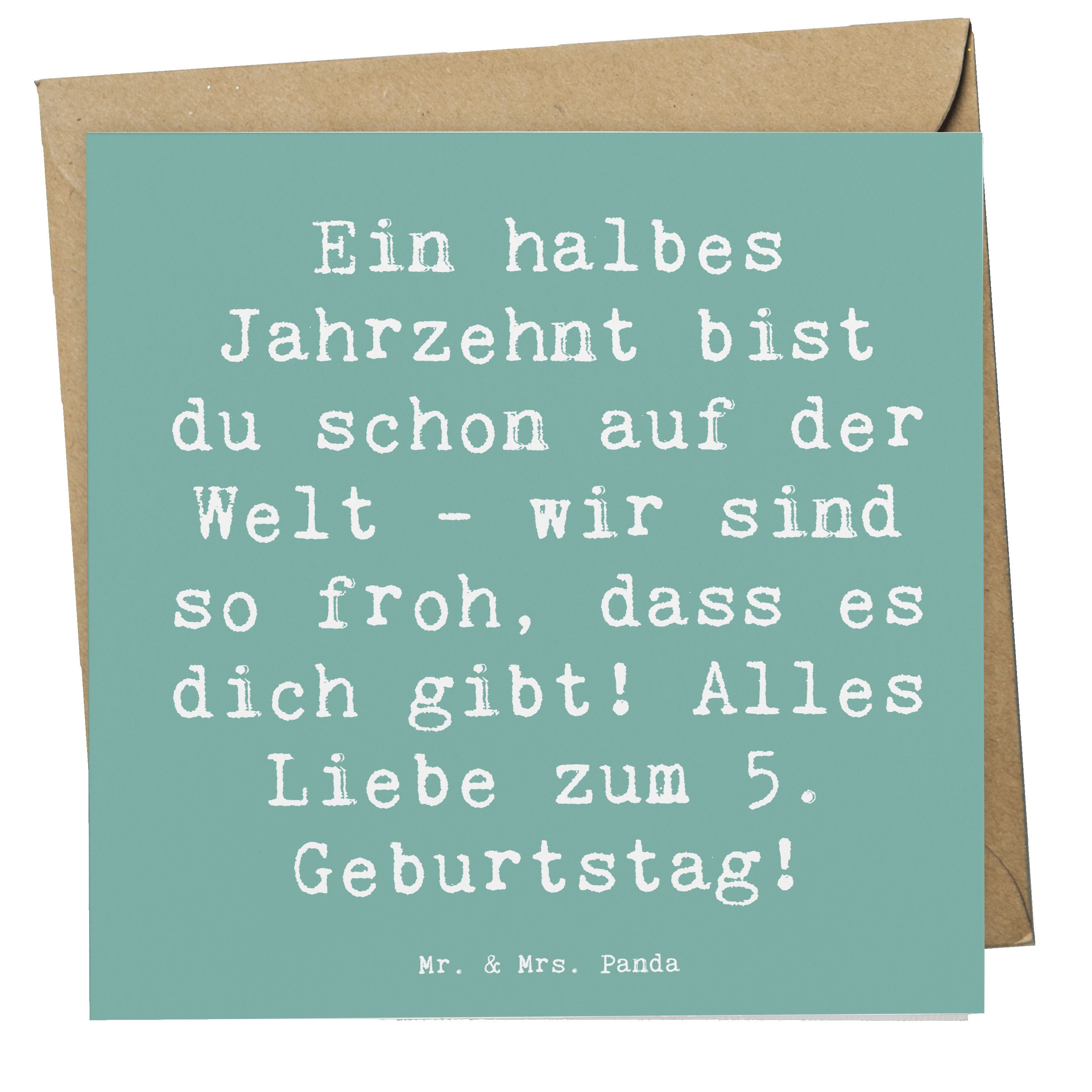 Grußkarte 5. Geburtstag Freude - Meeresbrise - Geschenk, Klappkarte, Geburtstag