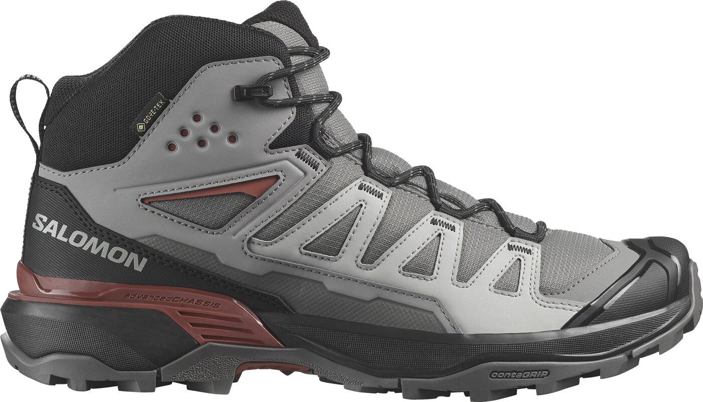 Salomon SHOES X ULTRA 360 MID GTX P PEWTER/BLACK/BURNT HENNA Wanderstiefel günstig online kaufen