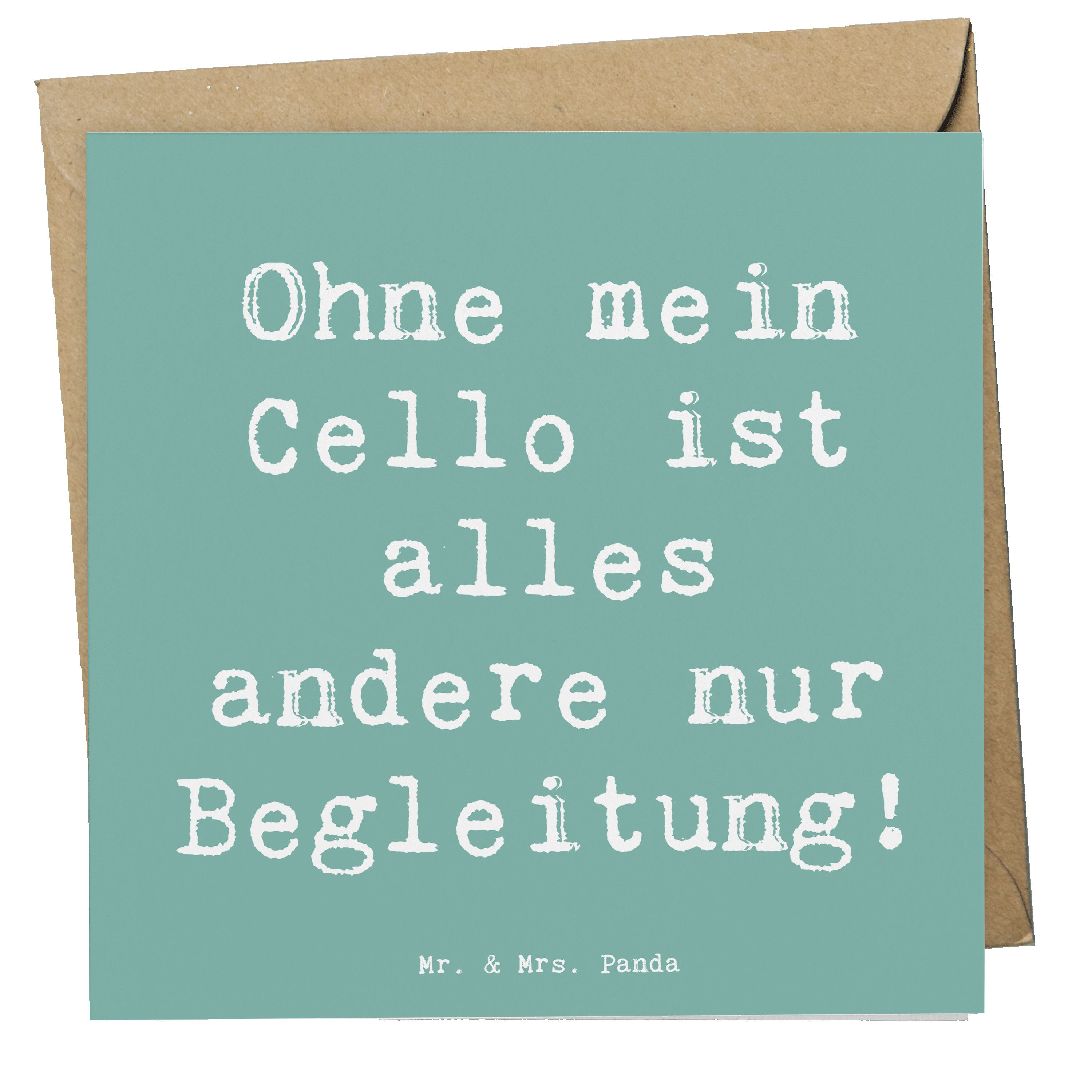 Grußkarte Cello Magie - Meeresbrise - Geschenk, Musik Humor, Karte, Glückwunsch