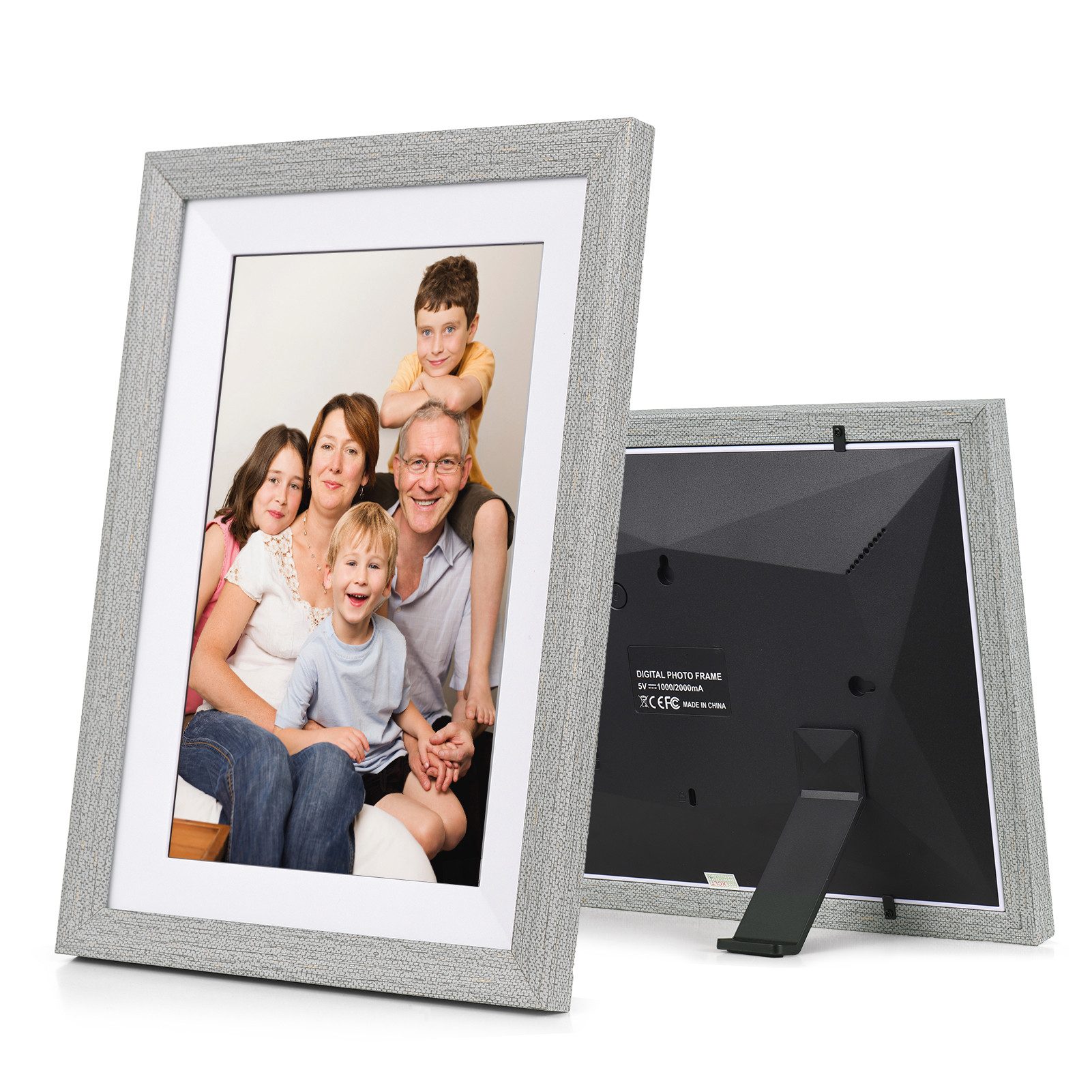 GARRYFIZH Digitaler Bilderrahmen Elektronischer Bilderrahmen Digitaler Bilderrahmen (10,1-Zoll-Bildschirm WLAN-Anschluss 16 GB Speicher)