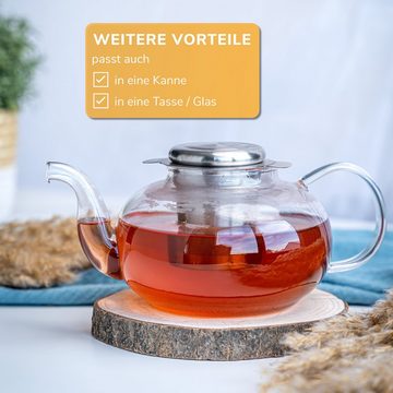 bremermann Verschlussklammer Teesieb-Set mit Sieb und Teelöffel mit Klammer, aus Edelstahl