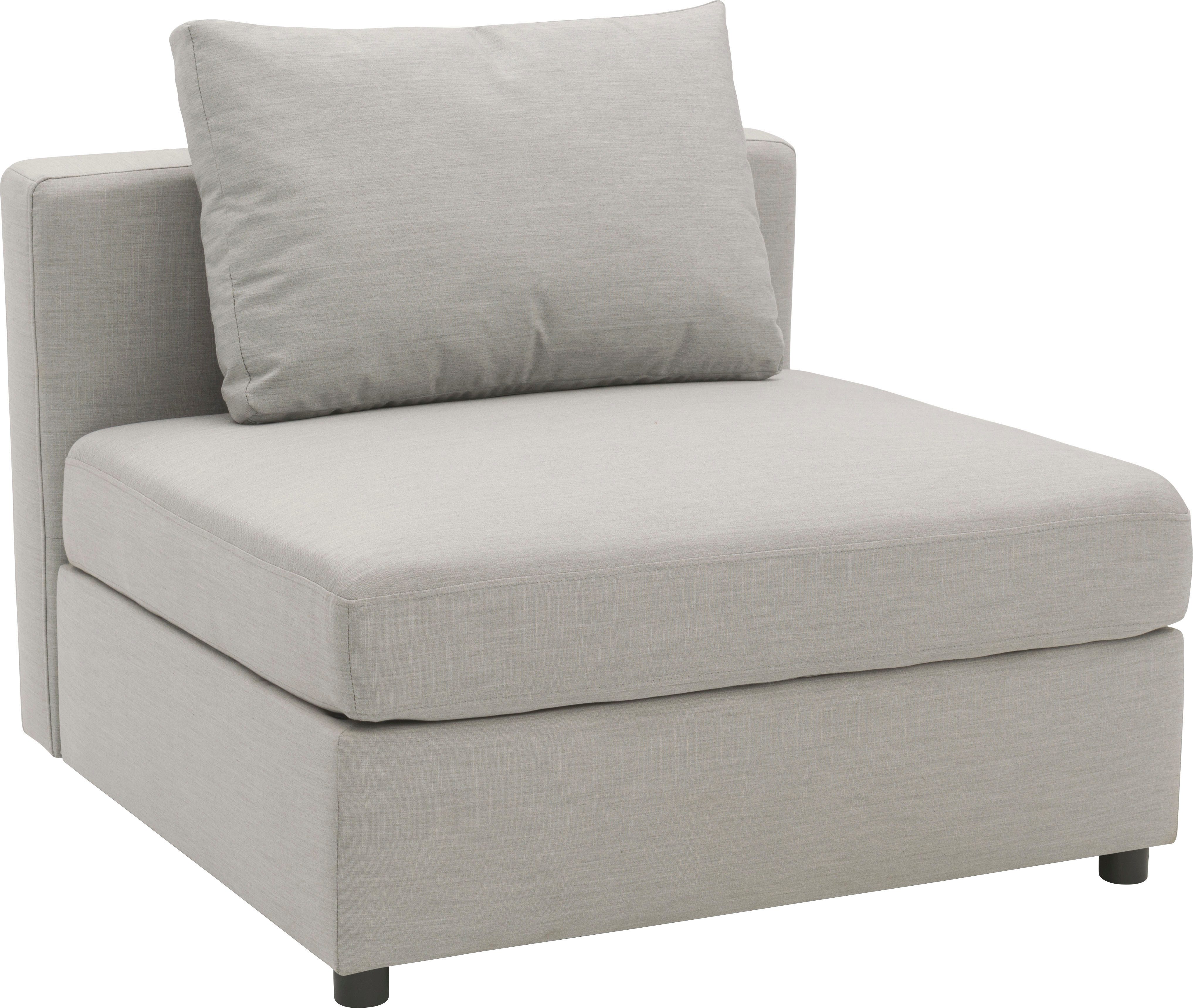 DOMO collection Sofaelement Solskin, individuell erweiterbar/kombinierbar, mit losen Kissen. Rücken- und Seitenteile als Stecksystem.