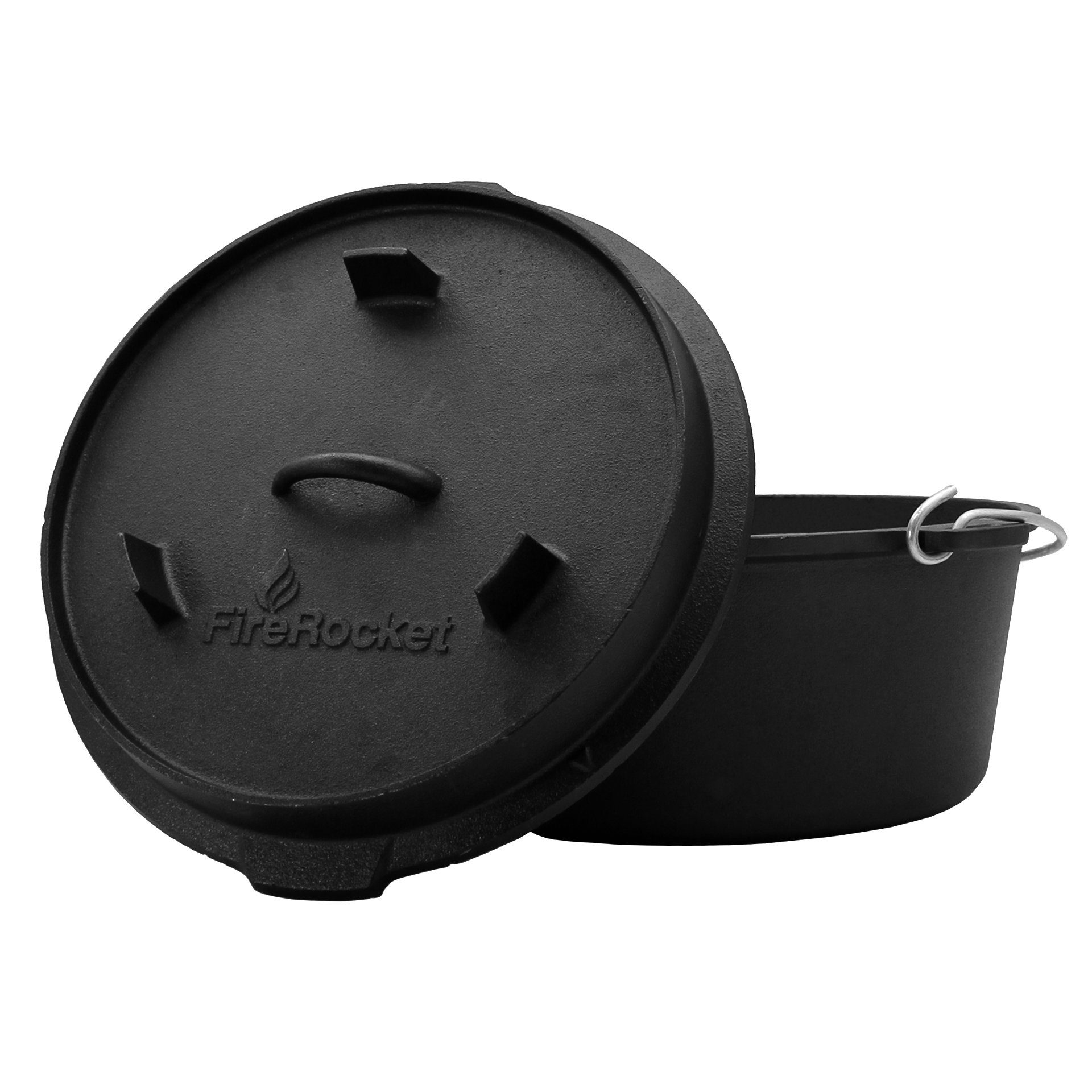 FireRocket Grilltopf Dutch Oven 9qt 8,5L Premium Gusseisen Feuertopf, (Dutch Oven)