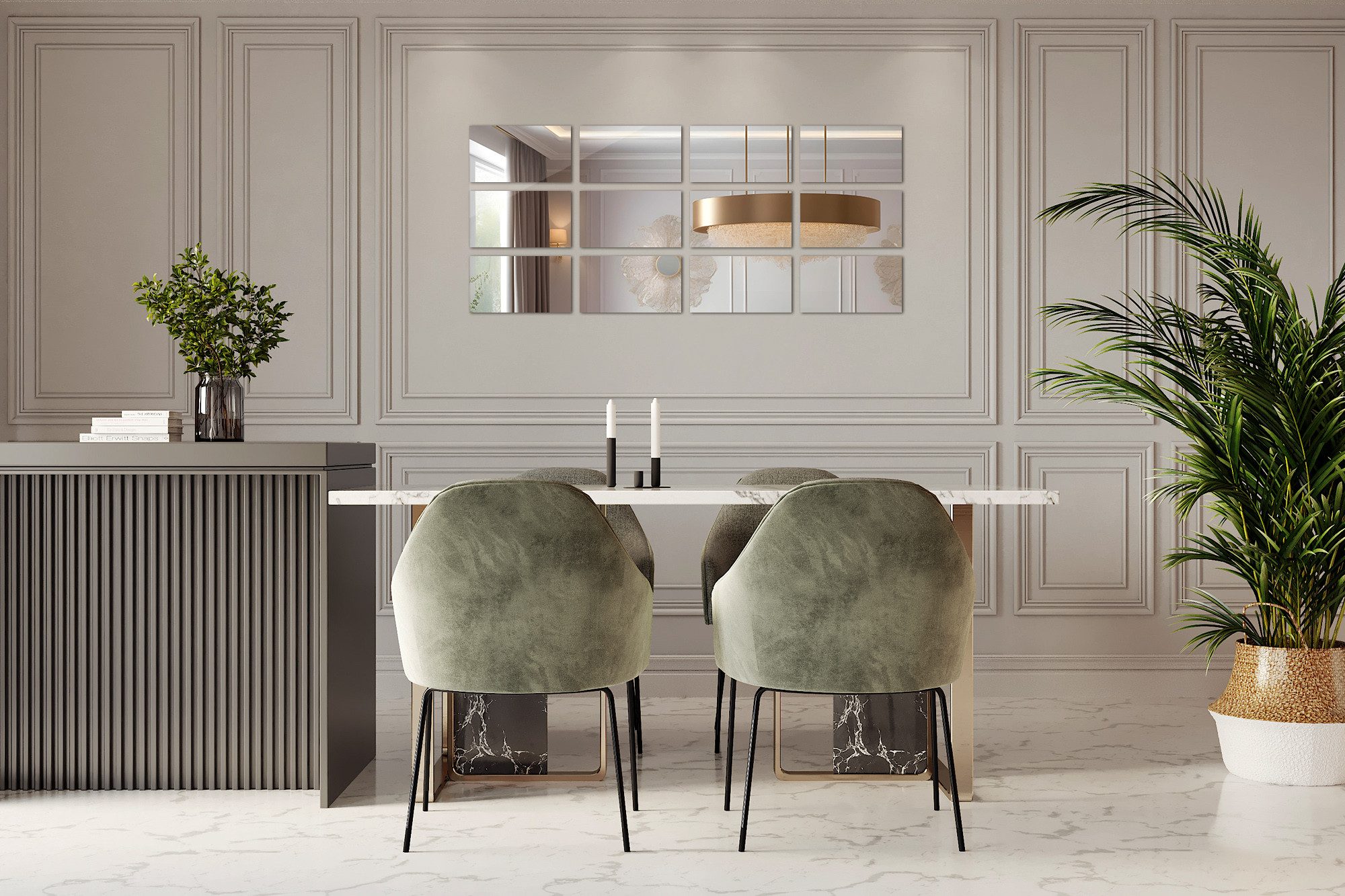 Tulup Spiegelfliesen Selbstklebende Dekorationsfliesen Moderne - 6 Stück Se günstig online kaufen