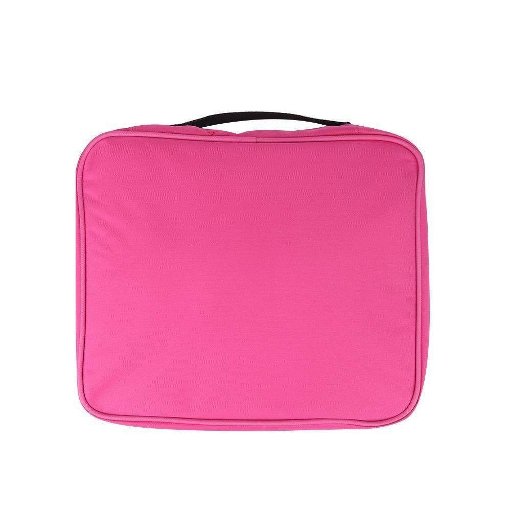 FANNOU Kosmetiktasche 27 x 24 x 3 cm, Portable Reise Make Up Organizer Tasche, Schmink Aufbewahrung Kosmetische Wasserdicht mit Einstellbaren Teiler