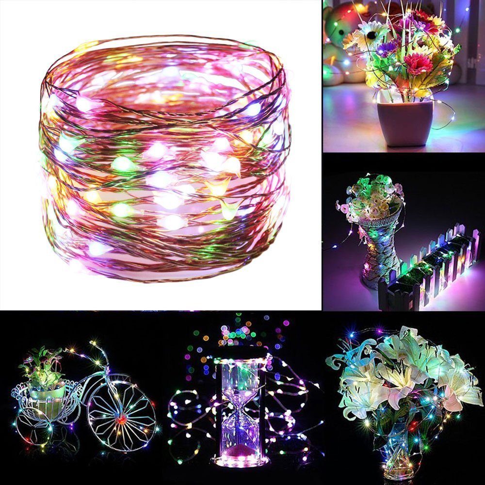 Rosnek Hängende 5/10/20M Feuerwerk Wasserdicht Kugel Multicolor LED-Lichterkette Lichterkette, USB,