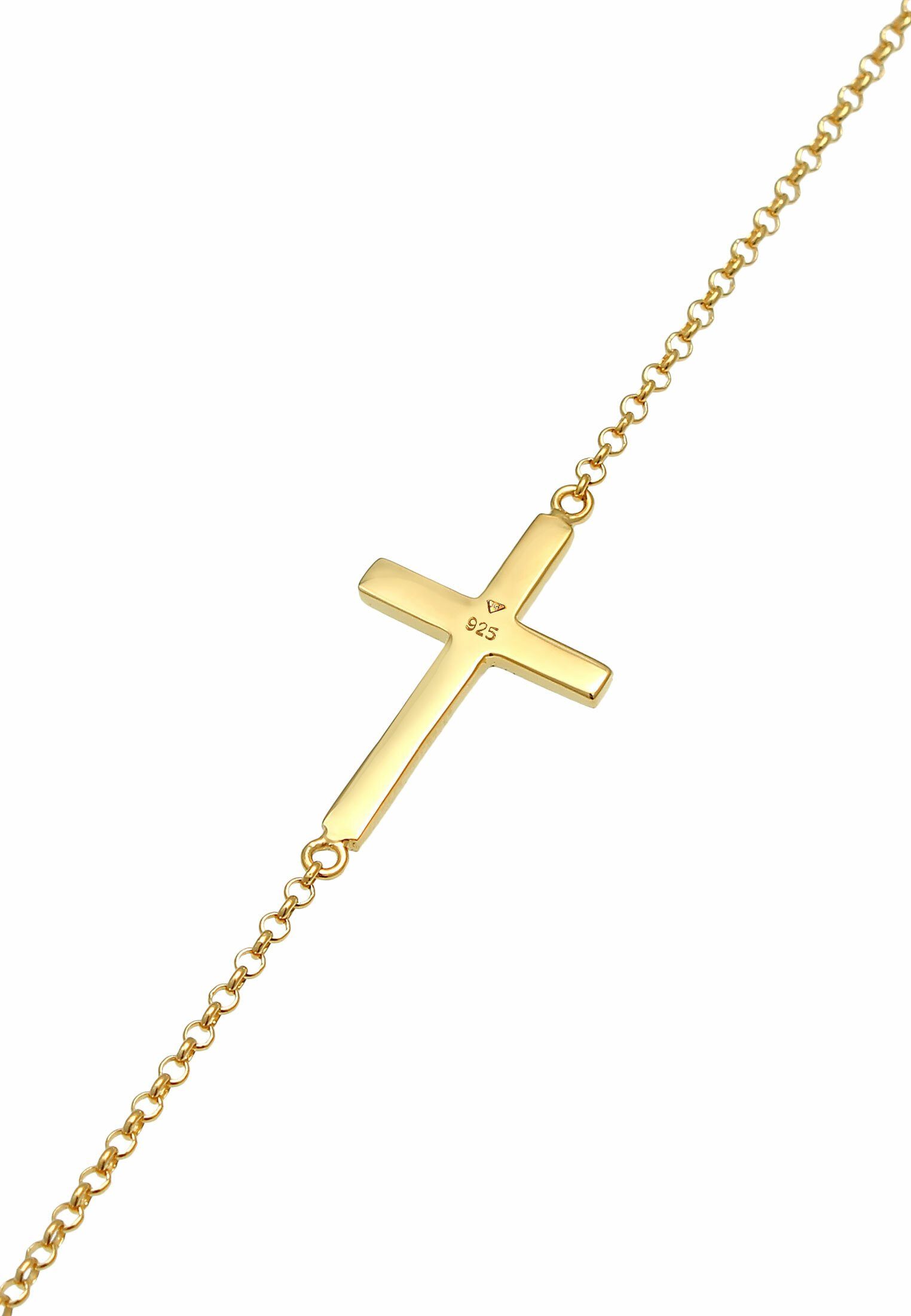 Elli Armband Kreuz Horizontal Schlicht 925 Silber