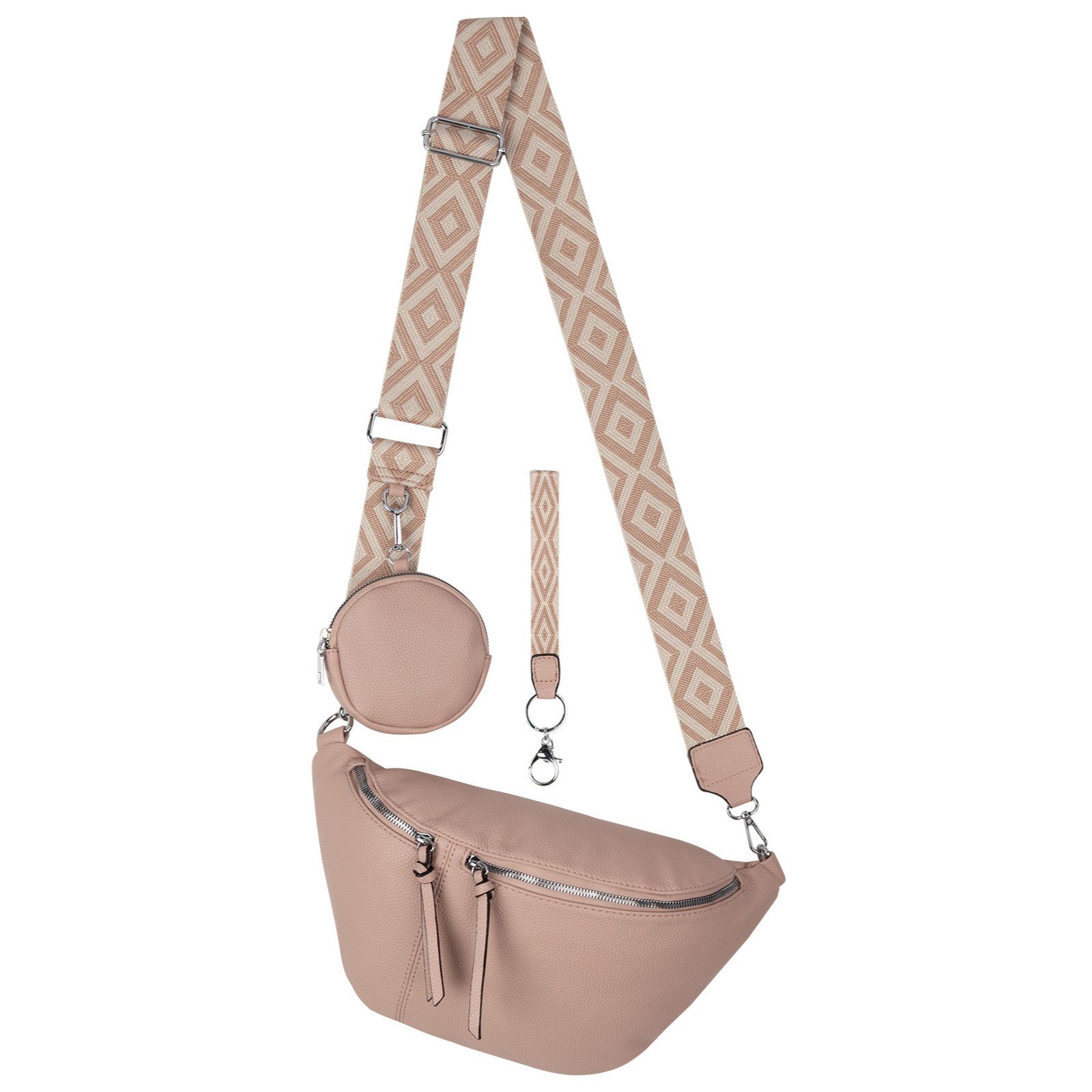 Gürteltasche Bauchtasche Umhängetasche Crossbody-Bag Kunstleder Italy-Design