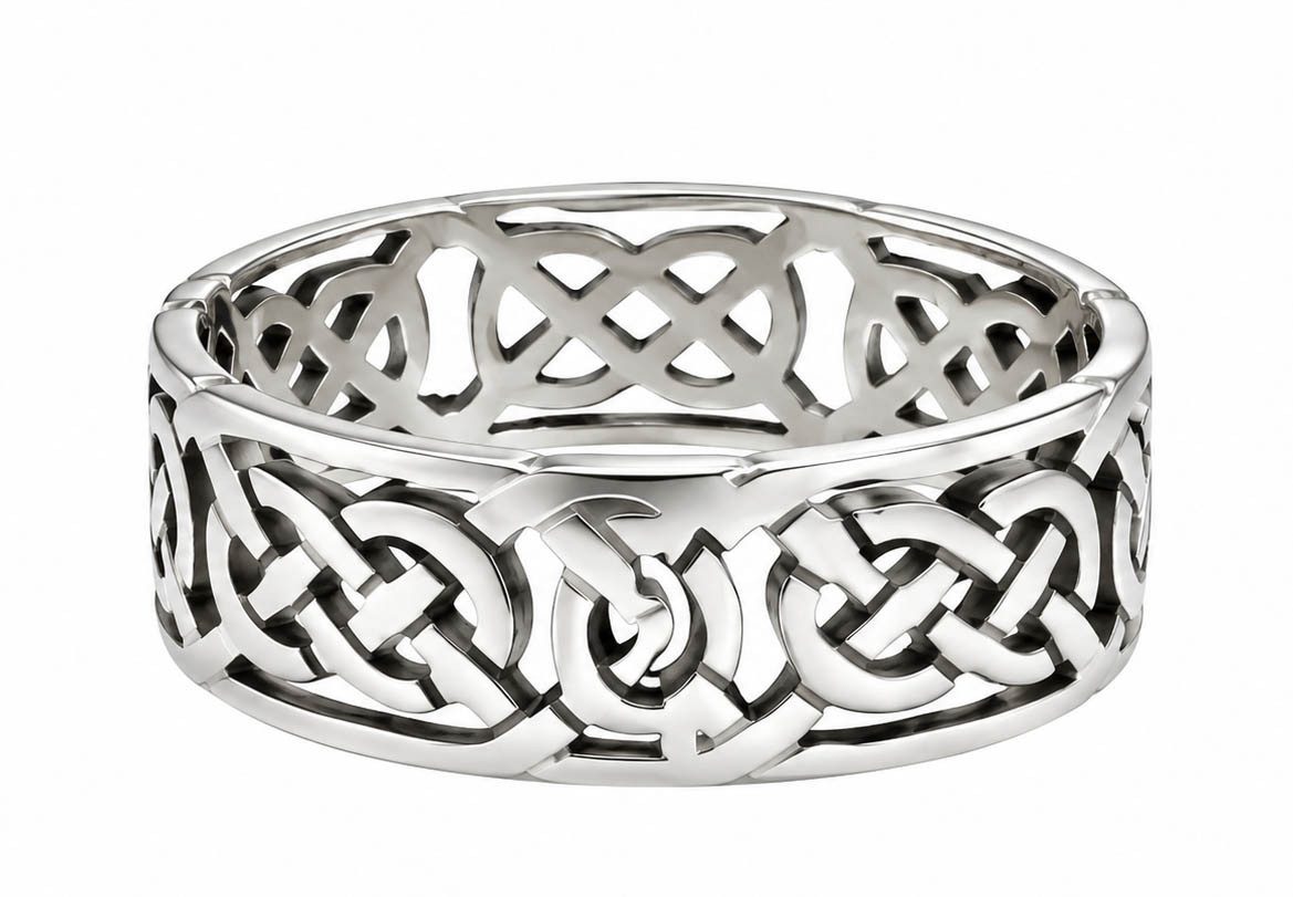 Kiss of Leather Silberring Ring Fingerring Keltenknoten 925 Silber Gr. 46-74 keltische Knoten