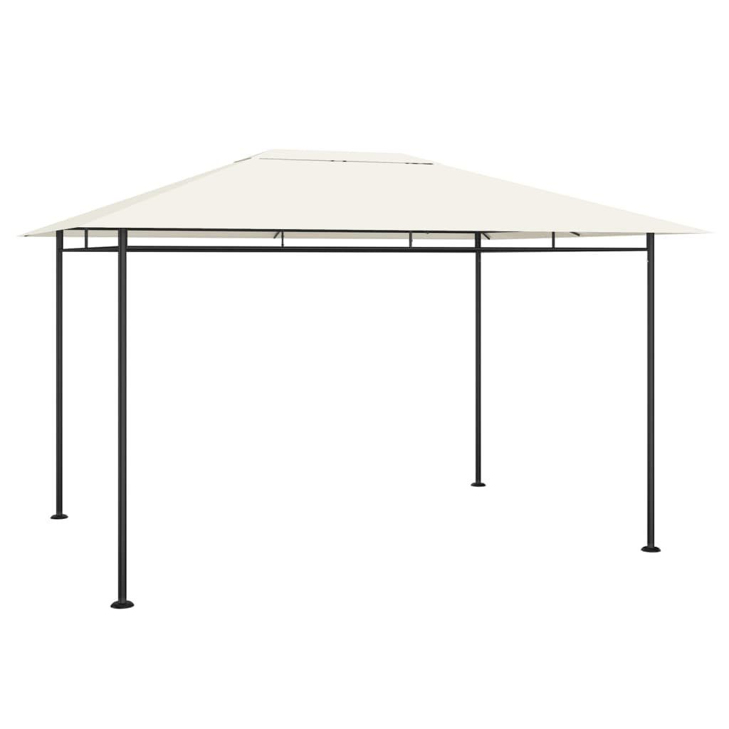 vidaXL Partyzelt Pavillon 384x281x270 cm Creme 180 g/m²