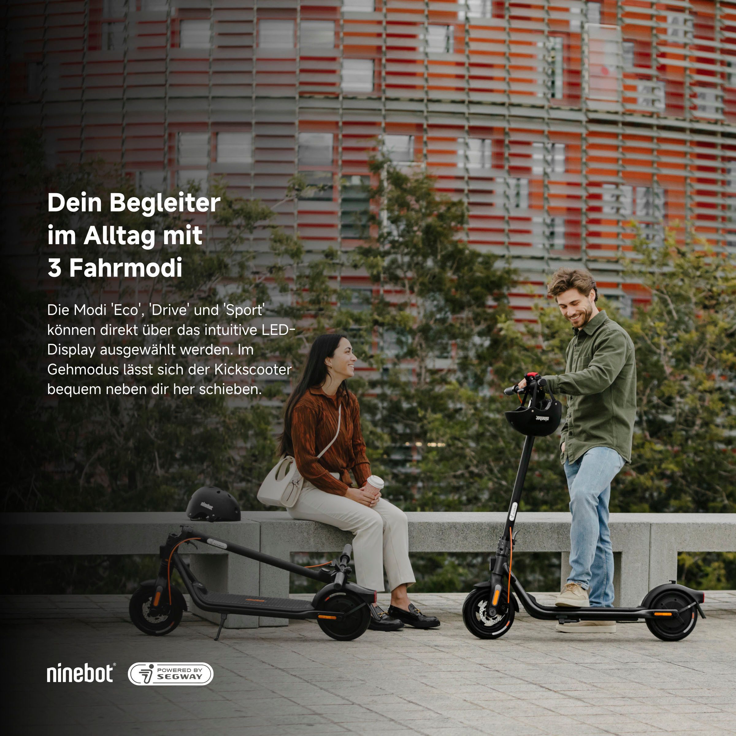 Segway E-Scooter KickScooter F2 PRO D, 20 km/h, Ninebot E-Scooter, mit Straßenzulassung, bis zu 55 km Reichweite