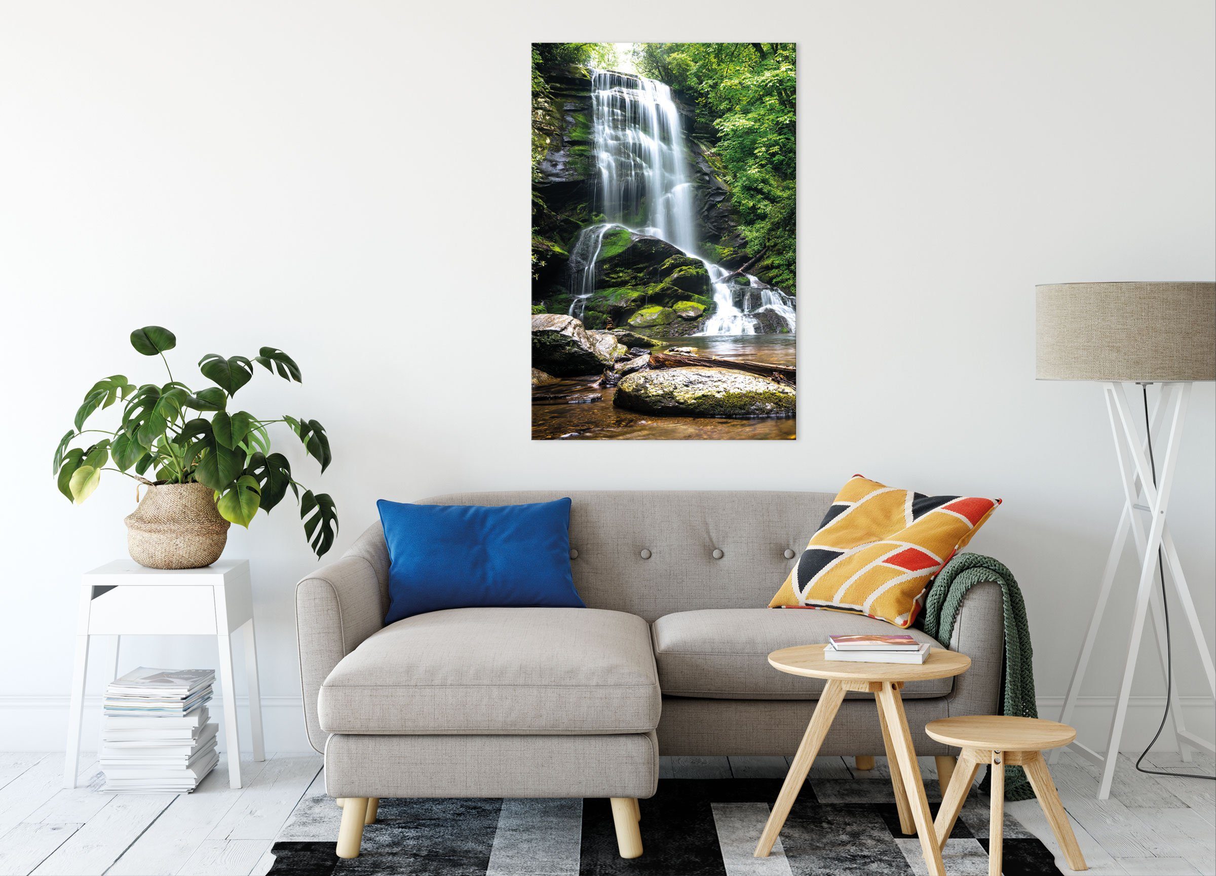 Pixxprint Leinwandbild Wasserfall, Wasserfall (1 St), günstig online kaufen