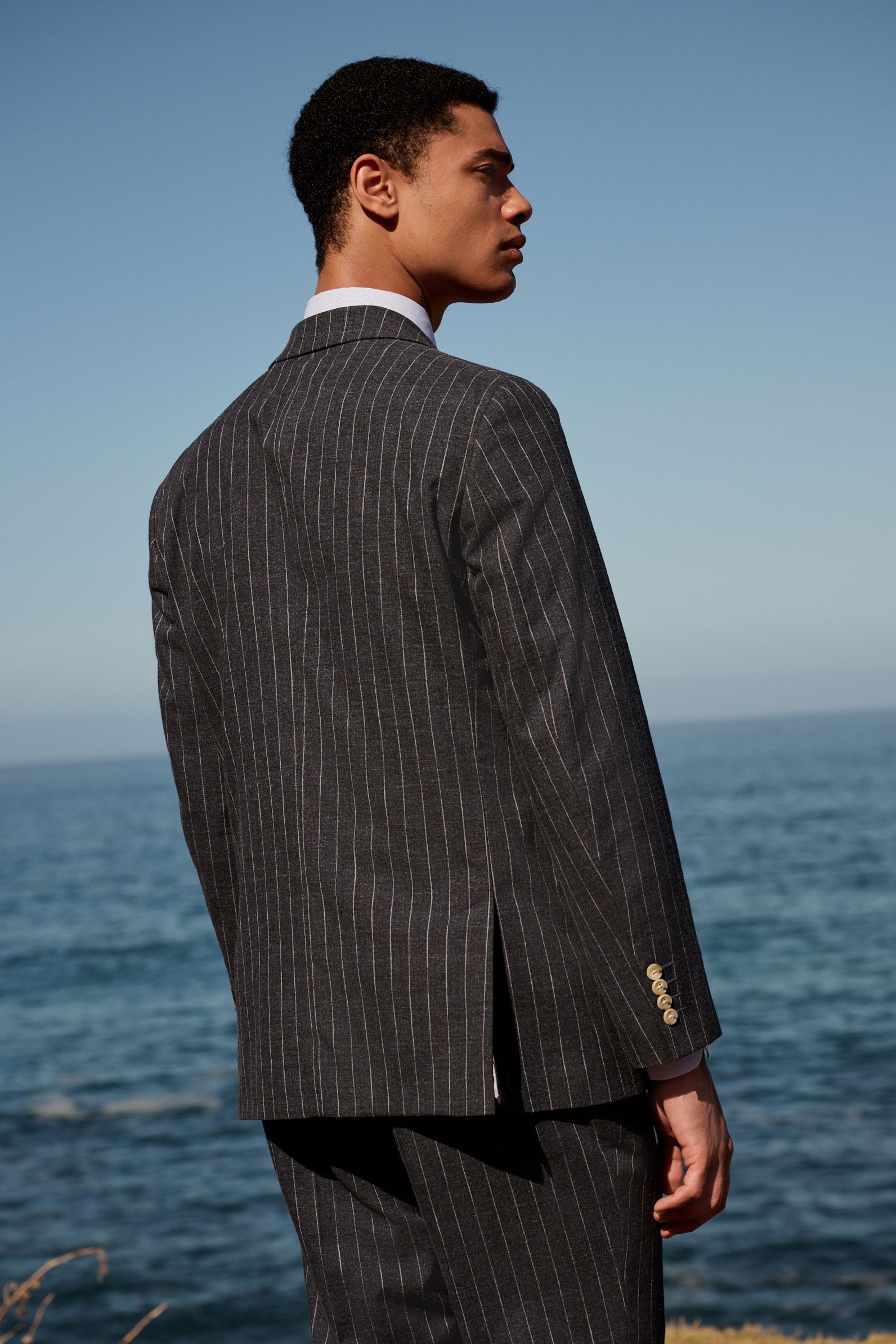 Next Sakko Regular Fit Anzugsakko mit Streifen (1-tlg) günstig online kaufen