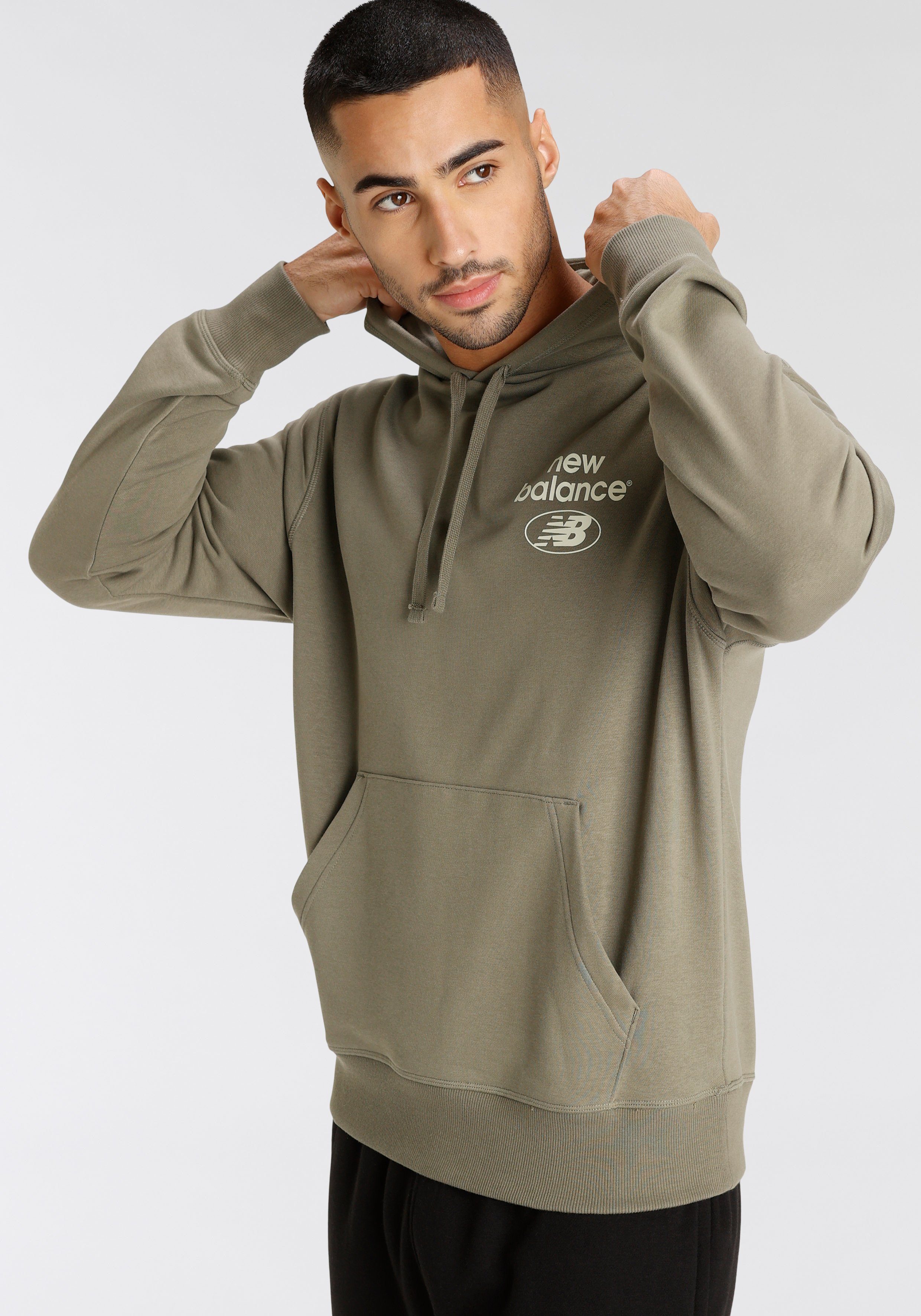 Balance NB New ESSENTIALS Covert HOODIE Green Kapuzensweatshirt